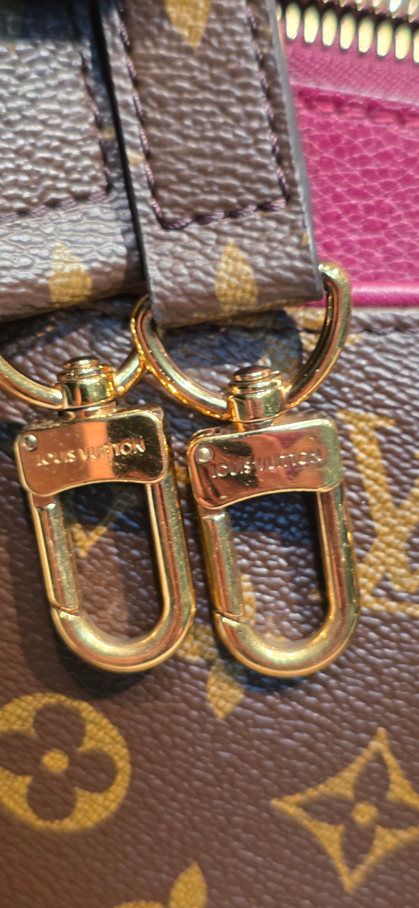 Authentic Louis Vuitton Pallas MM in Raisin