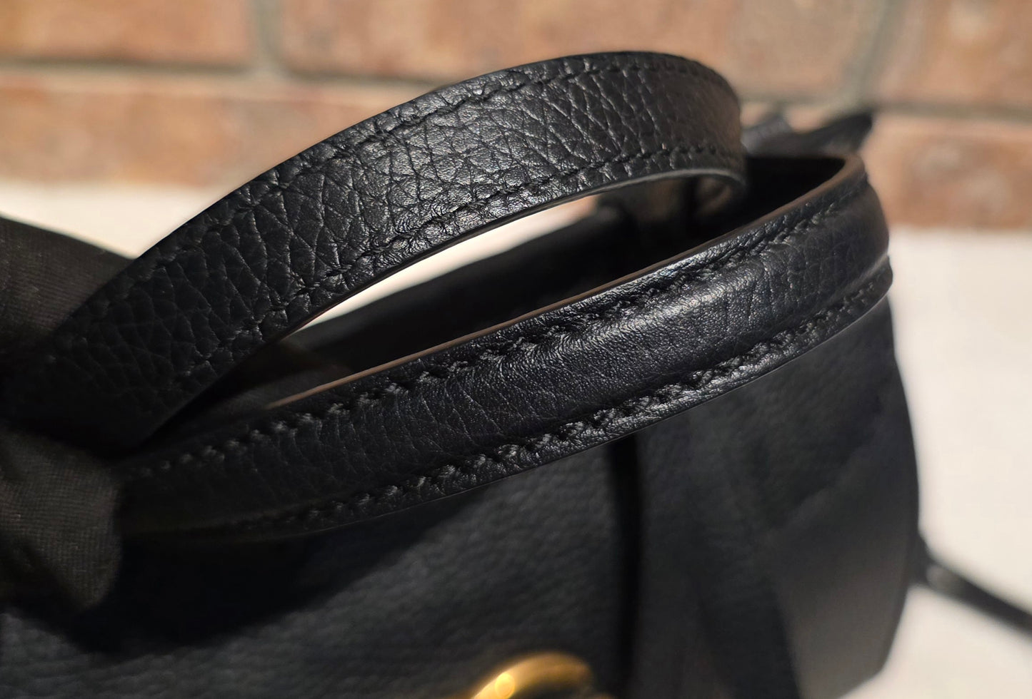 Authentic GG Marmont Top Handle Mini Black