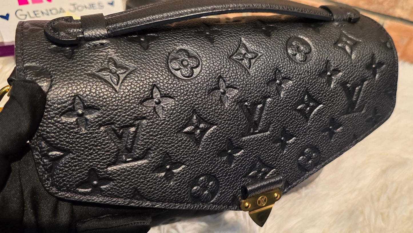Authentic Pochette Metis Empreinte Noir