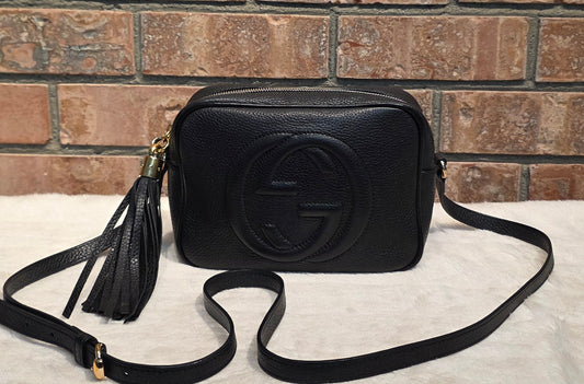 Authentic Gucci Soho Disco Crossbody Black