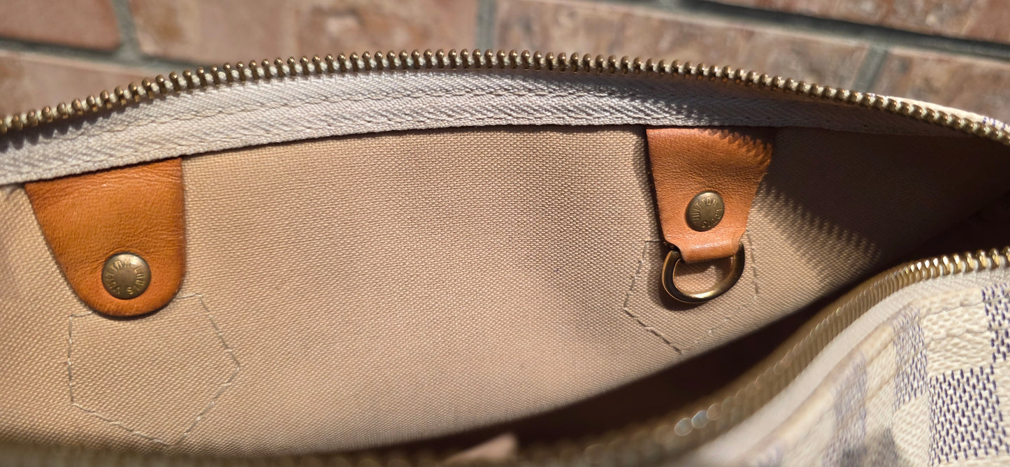 Authentic Louis Vuitton Speedy 30 Damier Azur