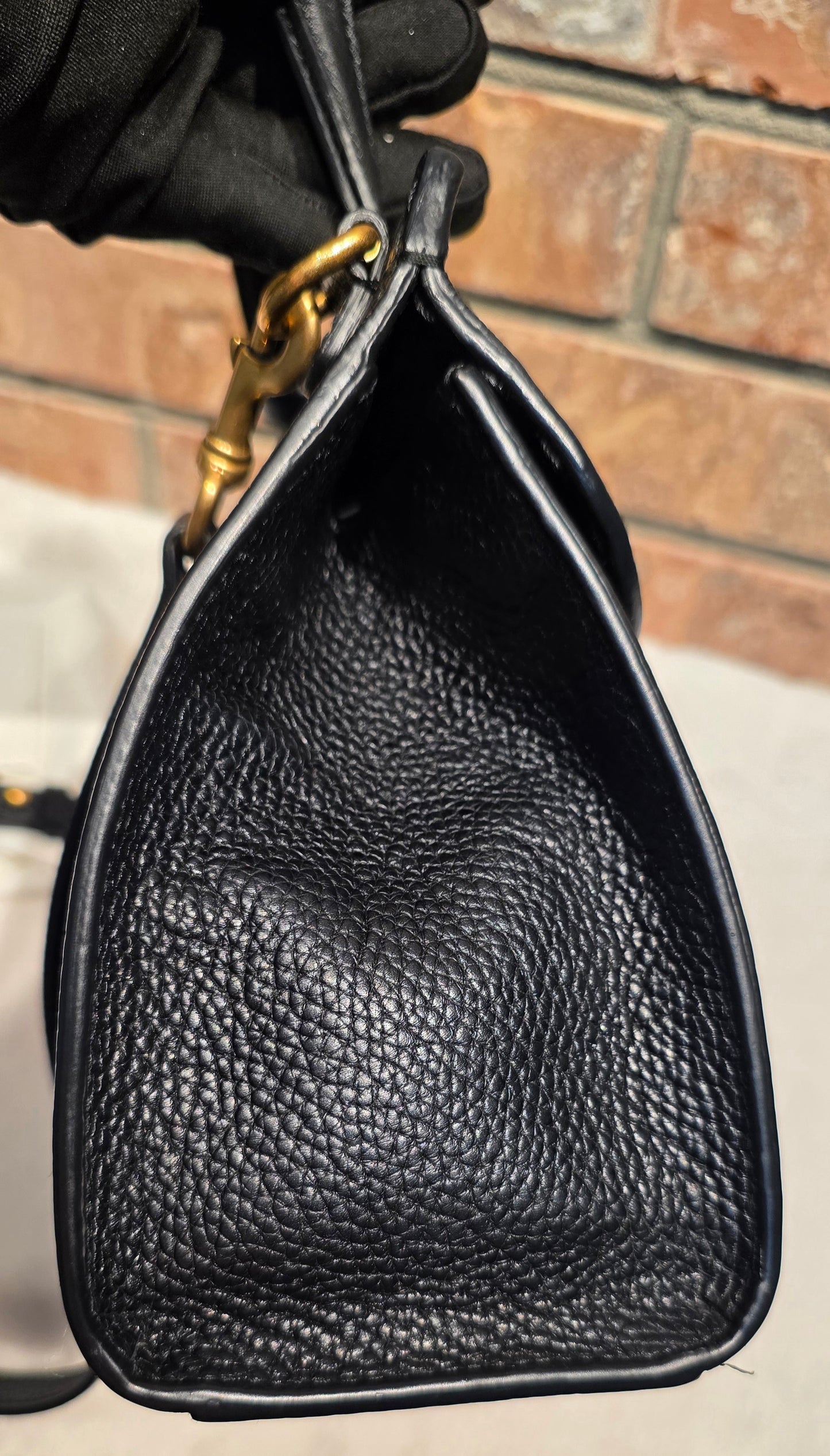 Authentic GG Marmont Top Handle Mini Black