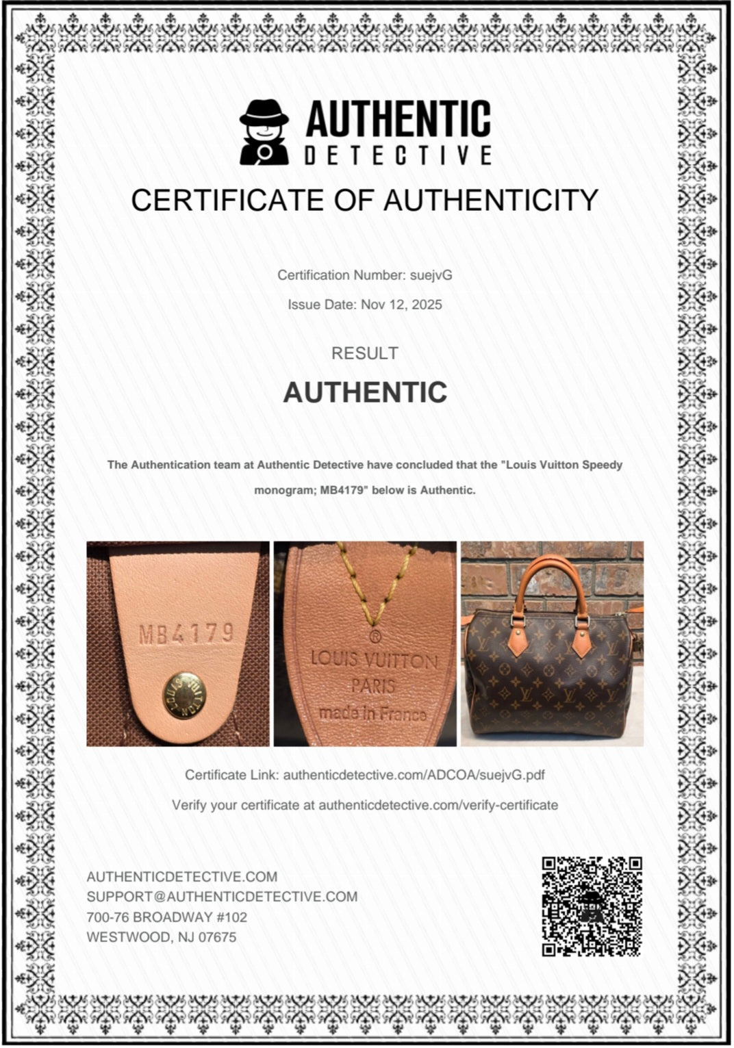 Authentic Louis Vuitton Speedy 30 Monogram