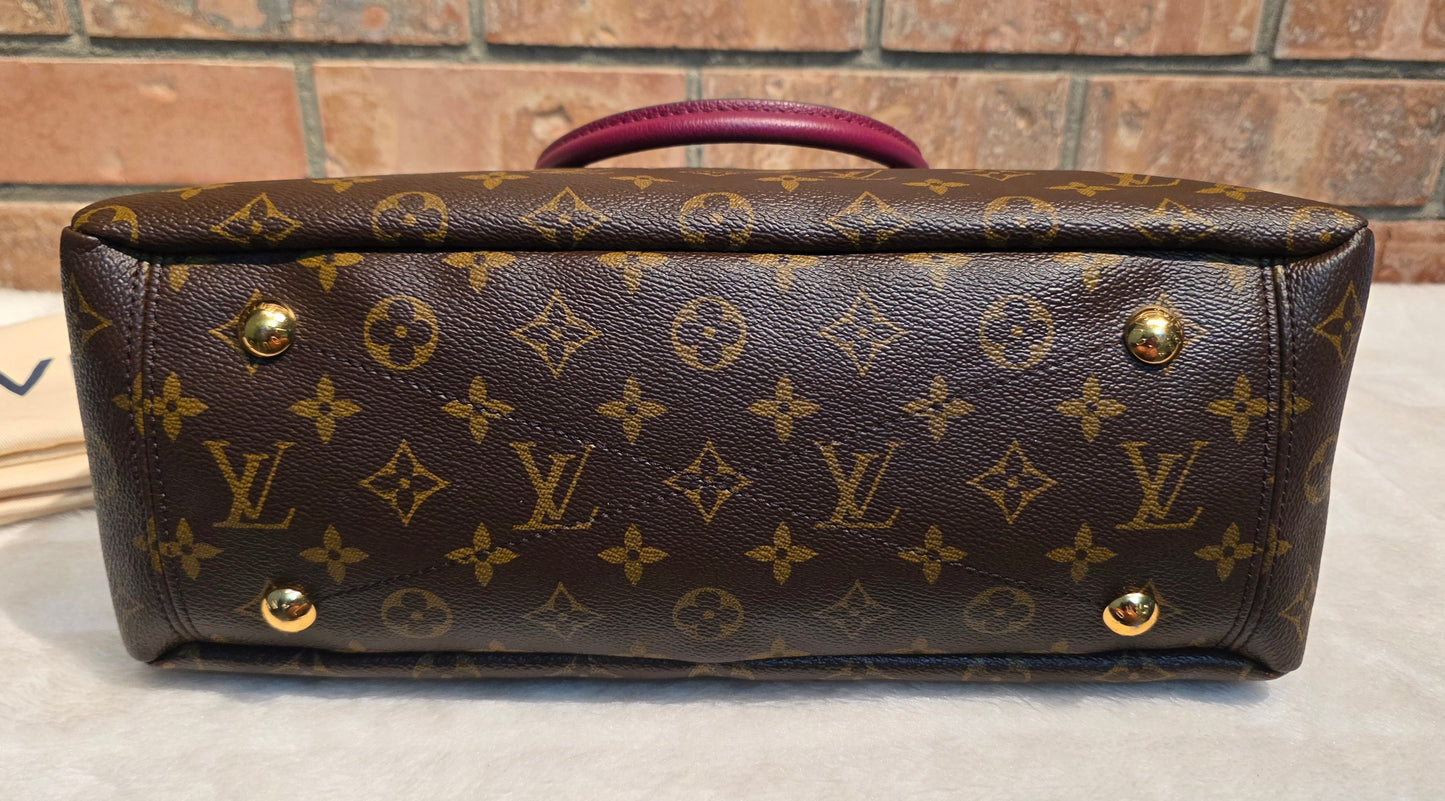 Authentic Louis Vuitton Pallas MM in Raisin
