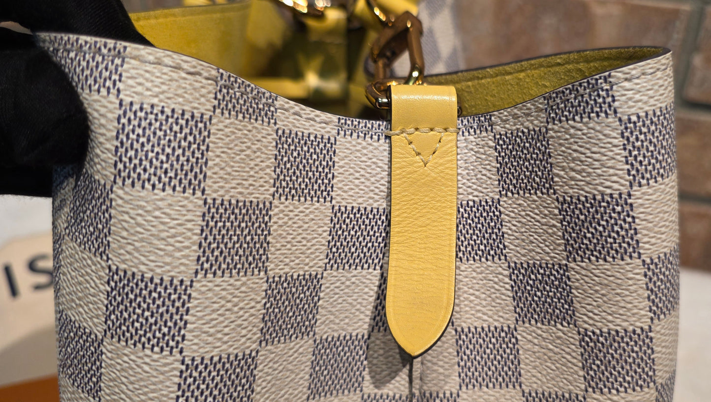 Authentic Louis Vuitton Neonoe MM Damier Azur in Pineapple