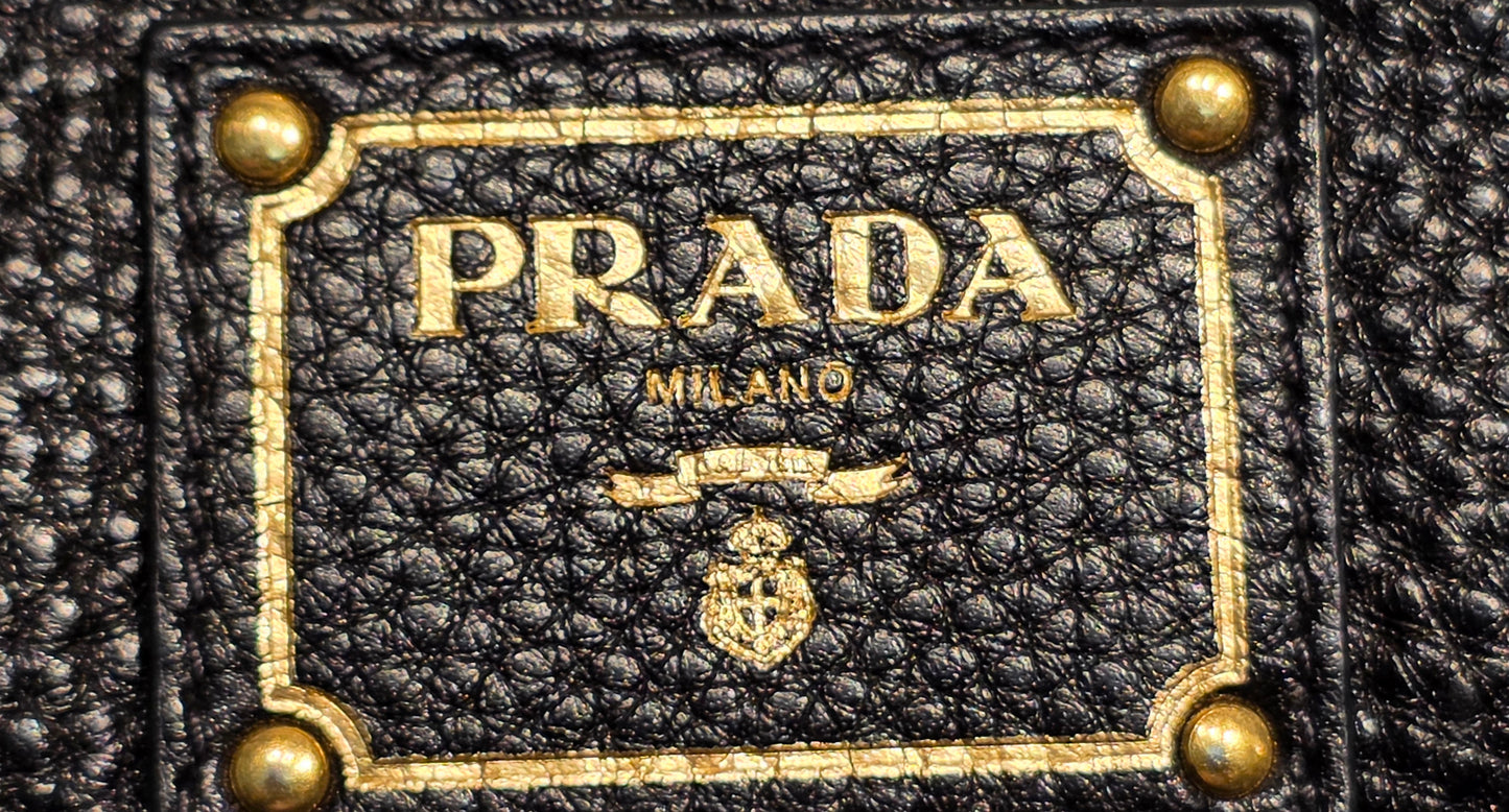 Authentic Prada Vitello Daino Leather Shopping Tote