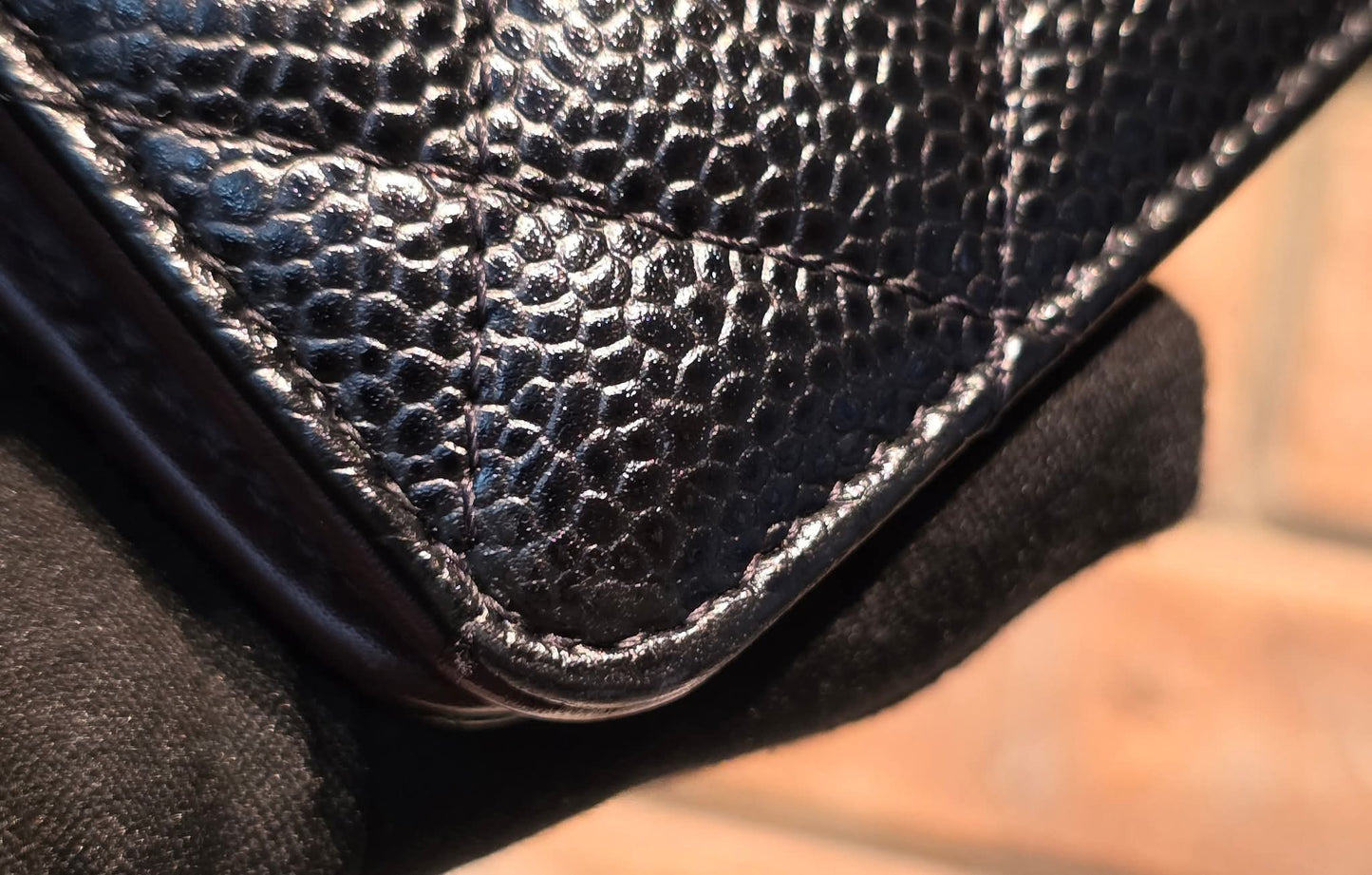 Authentic Chanel Caviar Long Walllet - Black