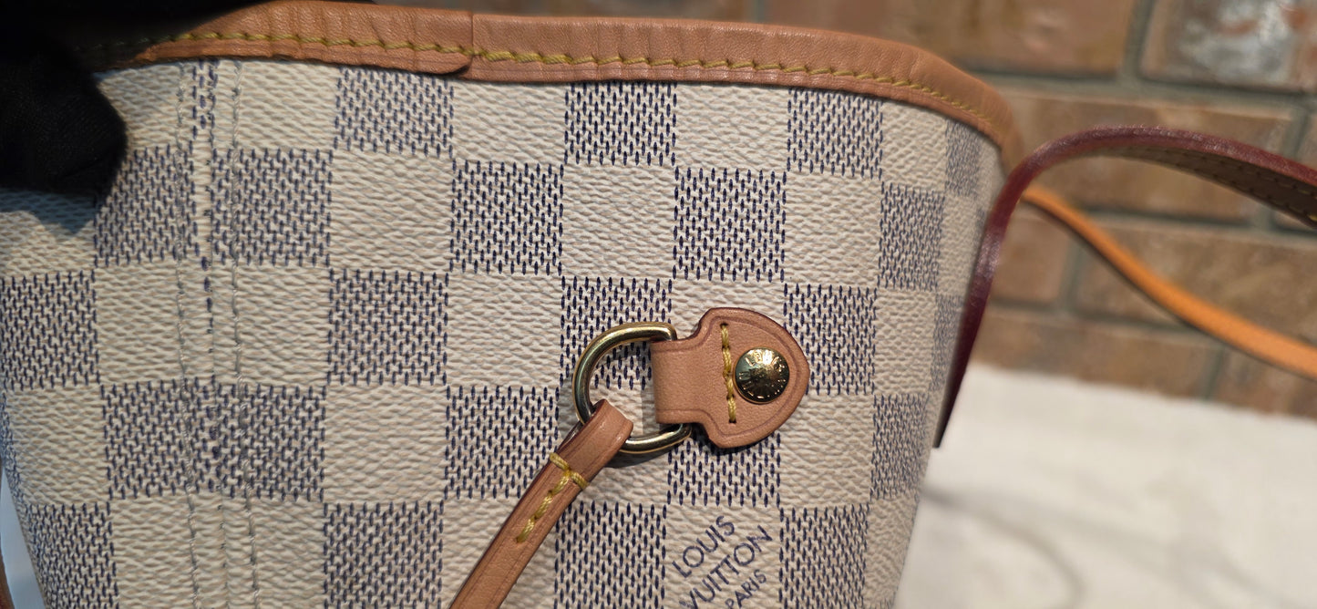 Authentic Louis Vuitton Neverfull MM Damier Azur (Bag Only)