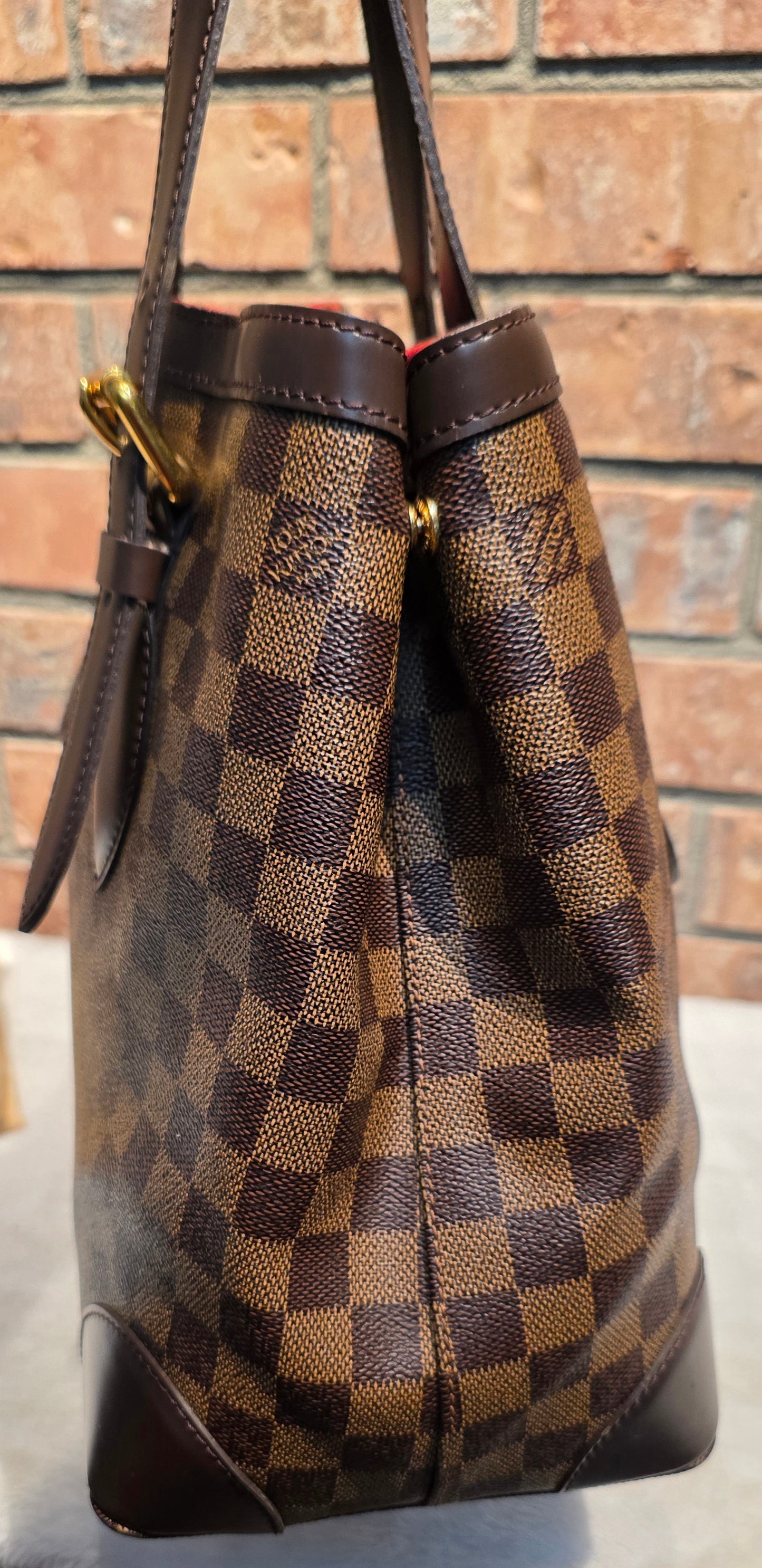 Authentic Louis Vuitton Hampstead MM Damier Ebene