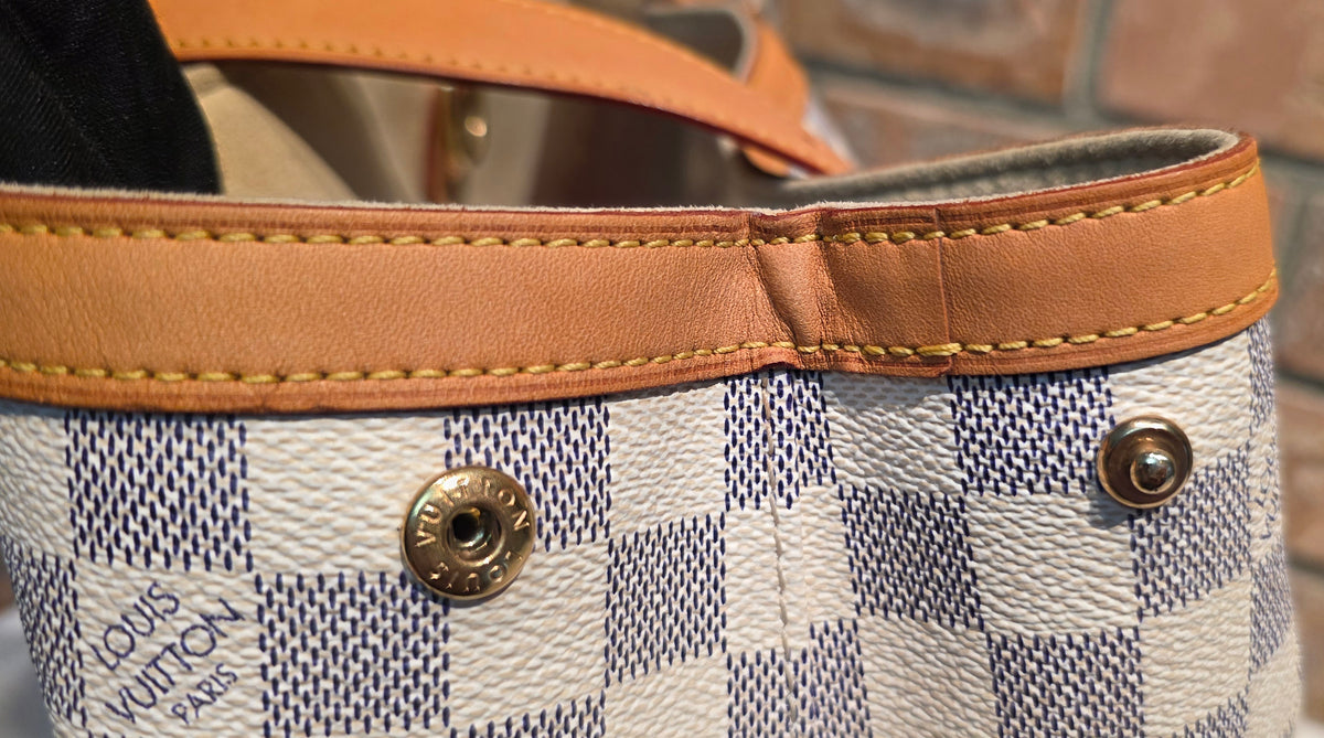 Authentic Louis Vuitton Hampstead MM Damier Azur