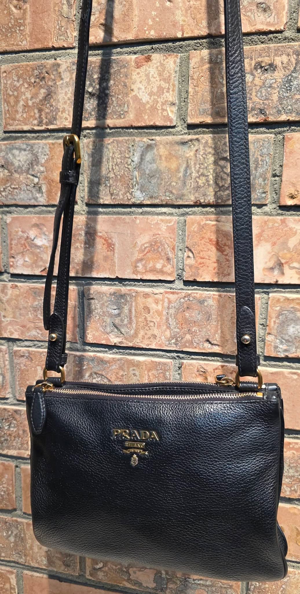 Authentic Prada Bandoliera Vitello Phenix Crossbody