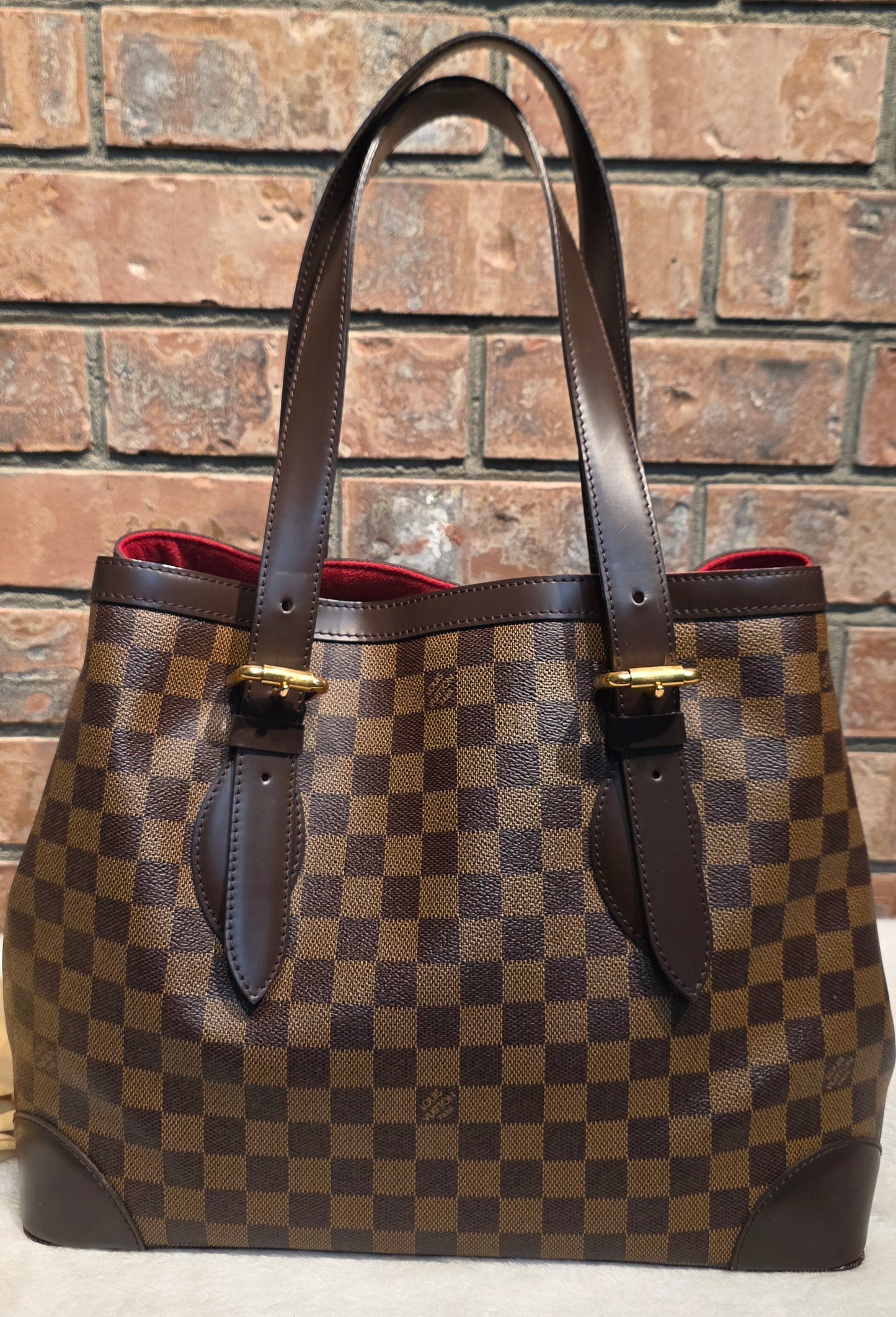 Authentic Louis Vuitton Hampstead MM Damier Ebene