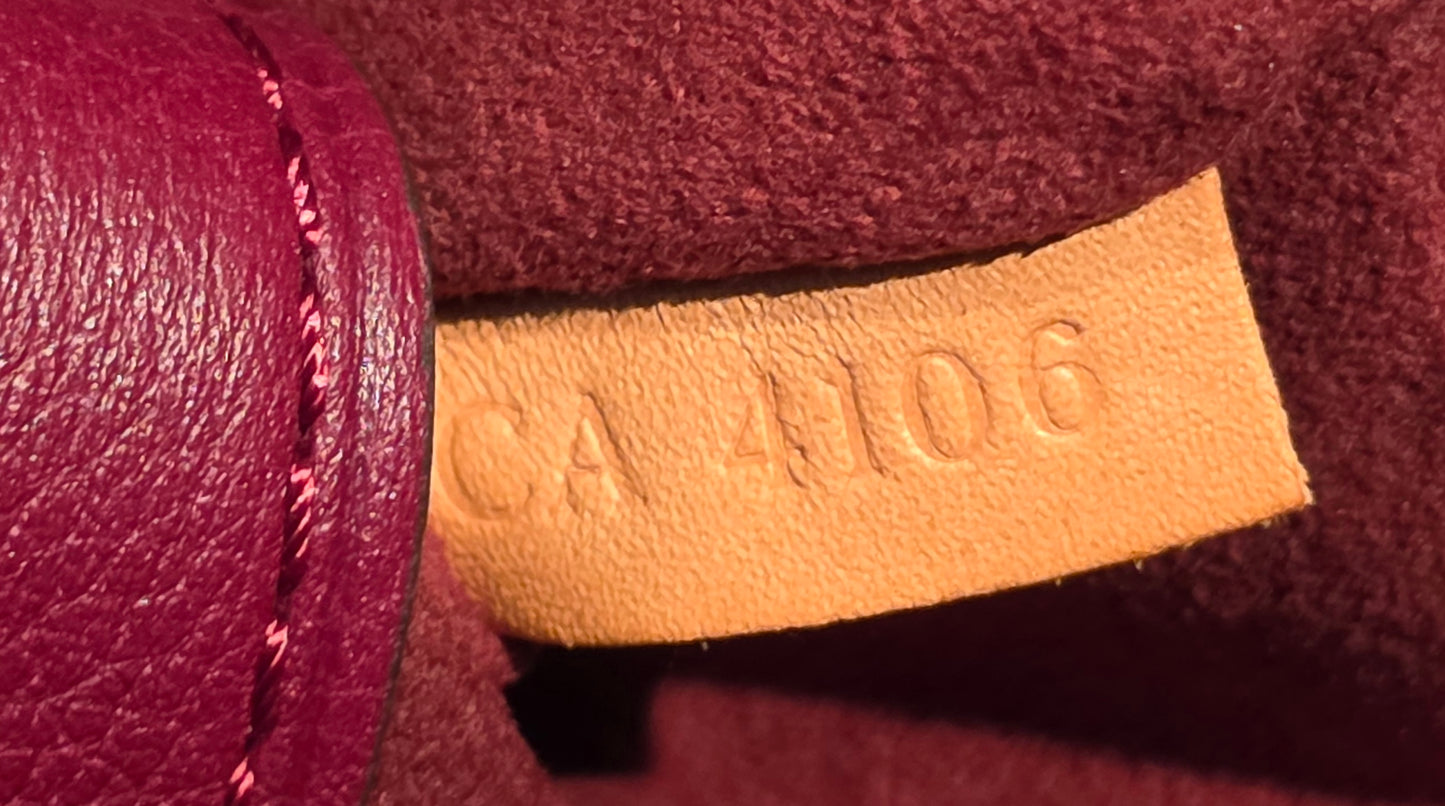 Authentic Louis Vuitton Pallas MM in Raisin