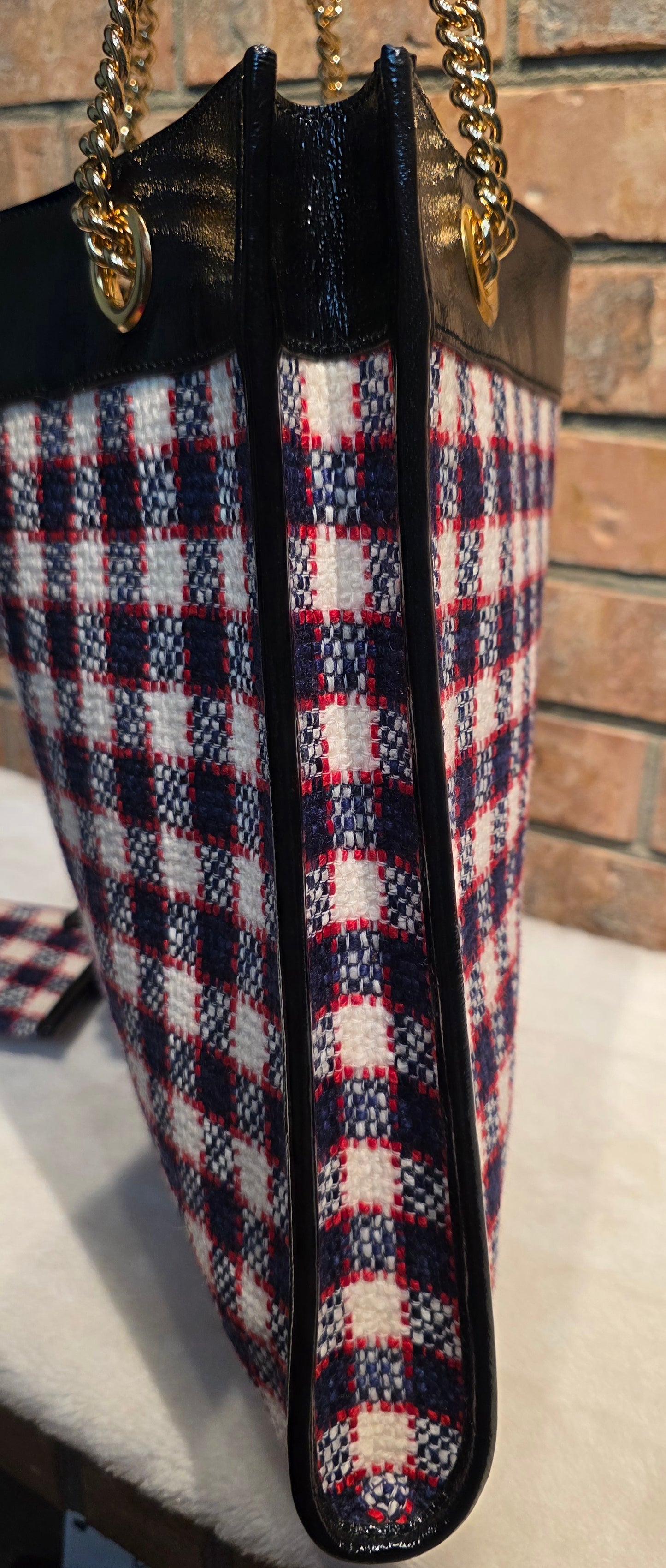 Authentic Gucci Rajah Large Tweed Tote