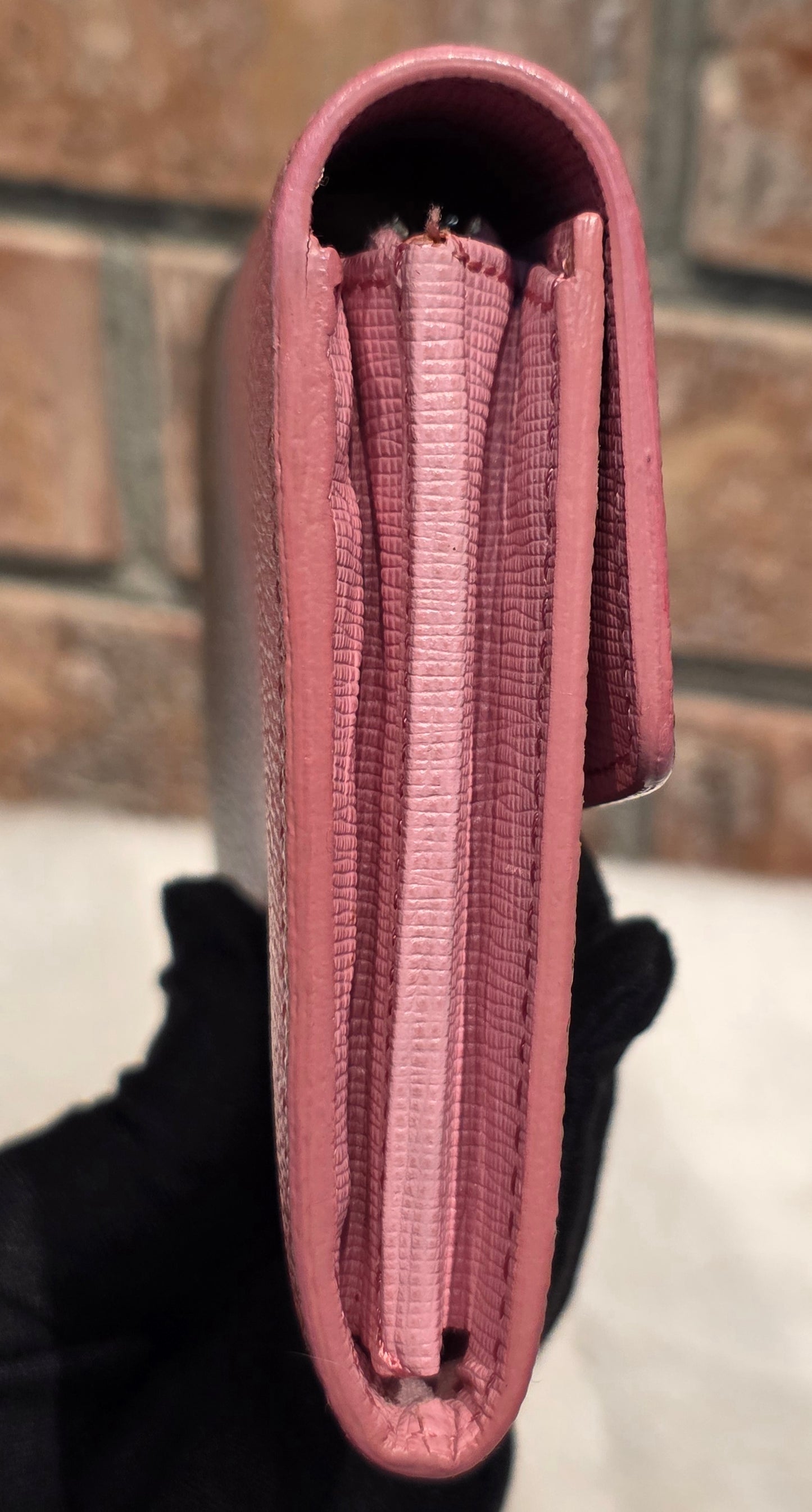 Authentic Fendi Pink OMBRE Zucca Long Wallet