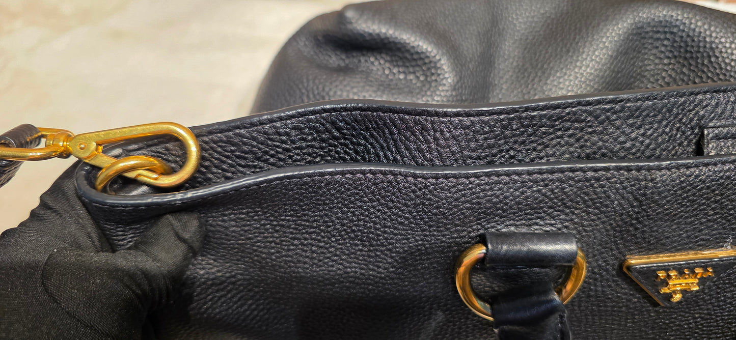 Authentic Prada Vitello Daino Leather Shopping Tote