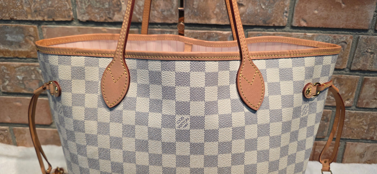 Authentic Louis Vuitton Neverfull MM Damier Azur (Bag Only)