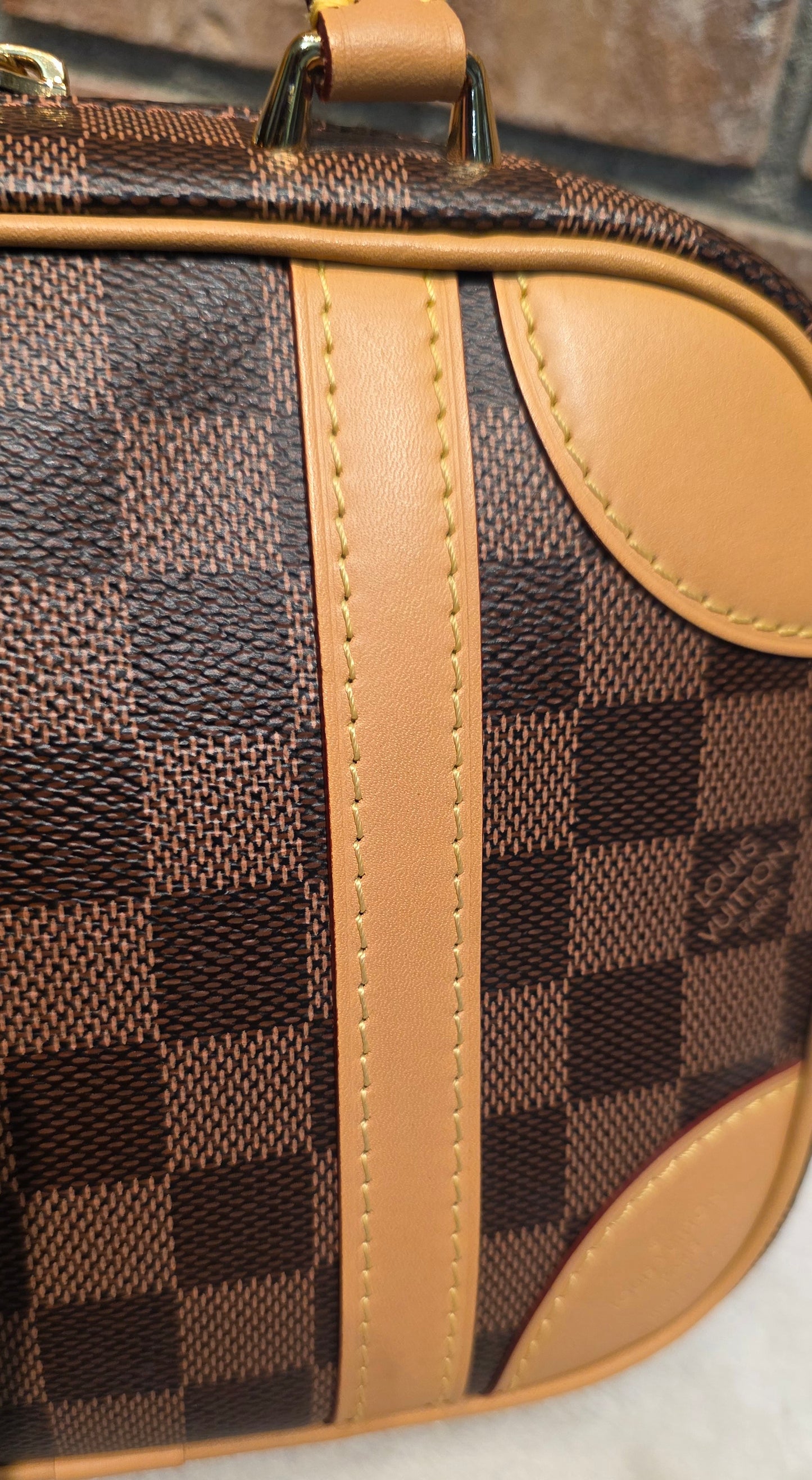 Authentic Louis Vuitton Valisette Souple BB Damier Ebene