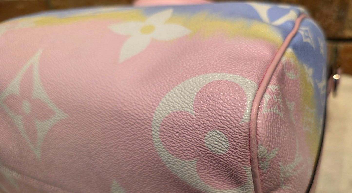 Authentic Louis Vuitton Limited Edition Speedy 30 Bandouliere Escale Pastel