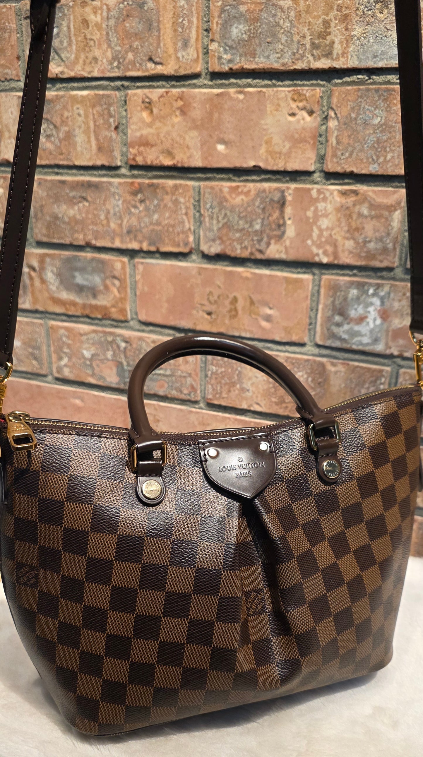 Authentic Louis Vuitton Siena PM Damier Ebene