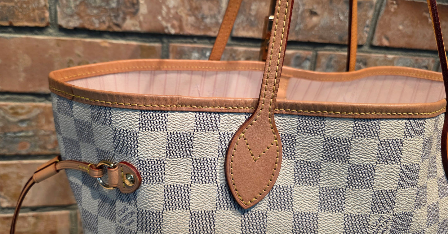 Authentic Louis Vuitton Neverfull MM Damier Azur (Bag Only)