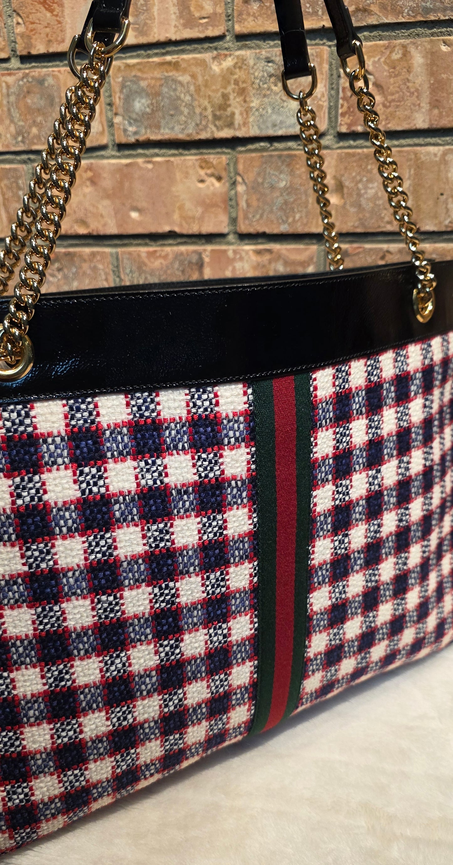 Authentic Gucci Rajah Large Tweed Tote