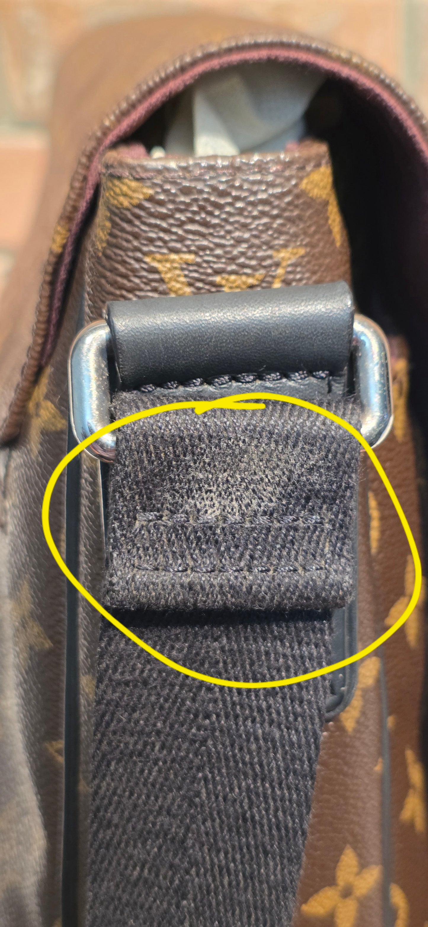 Authentic Louis Vuitton Monogram Macassar District MM