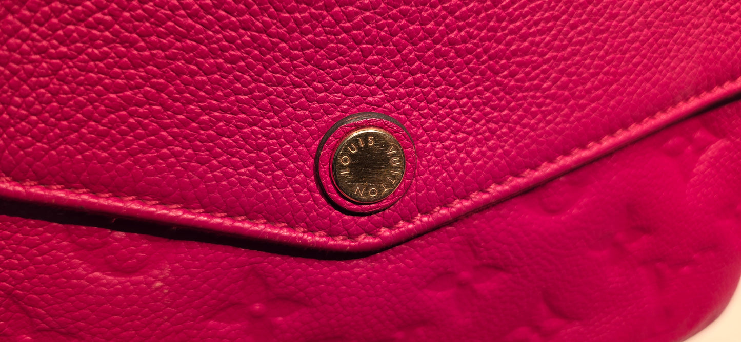 Authentic Louis Vuitton Twice/Twinset Pochette in Dahlia Pink
