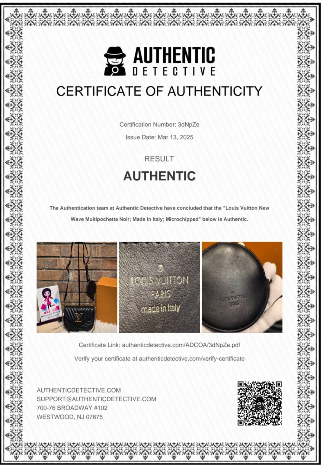 Authentic Louis Vuitton New Wave Multipochette Noir