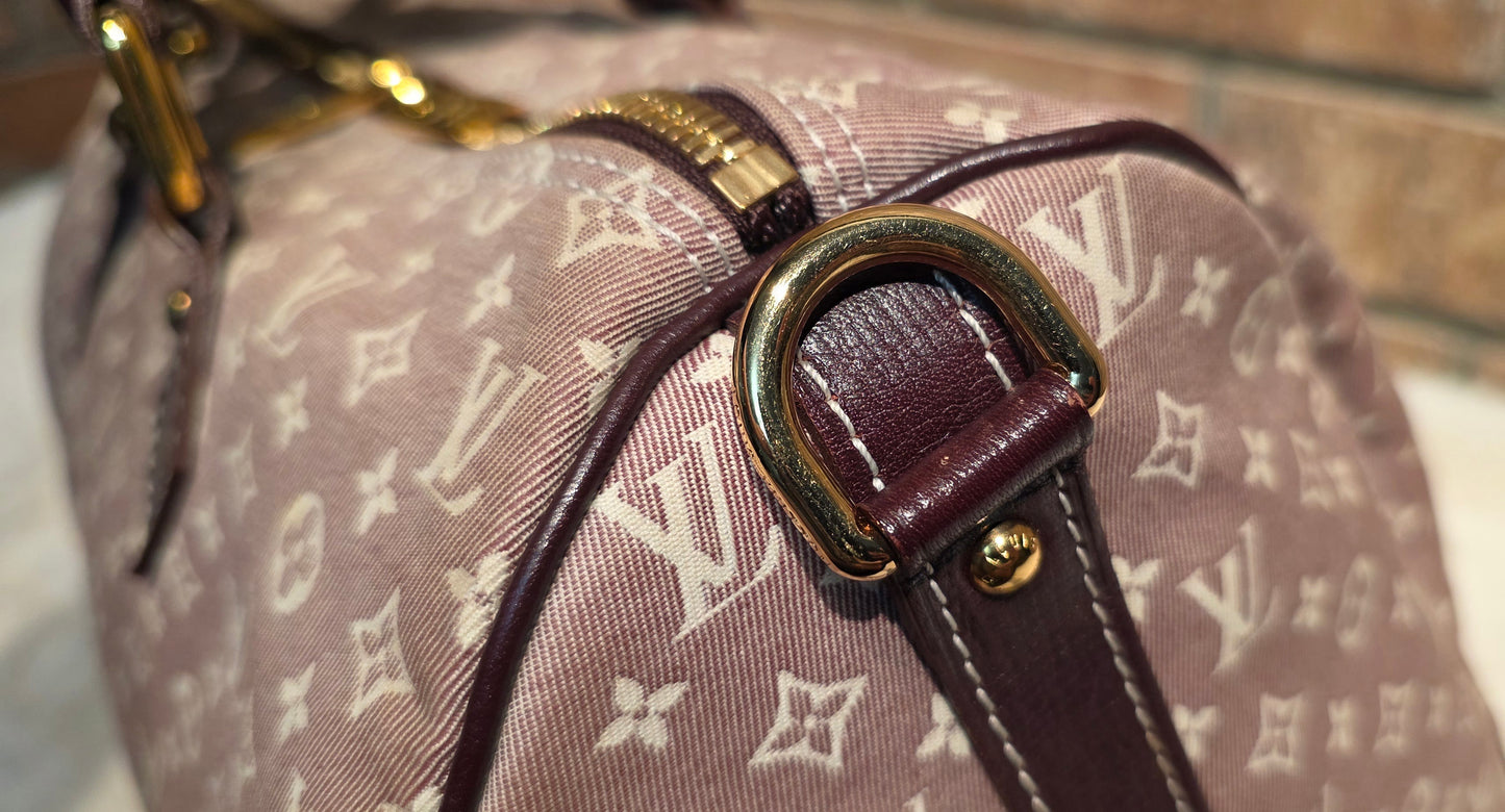 Authentic Louis Vuitton Speedy Bandouliere 30 Mini Lin (Sepia)