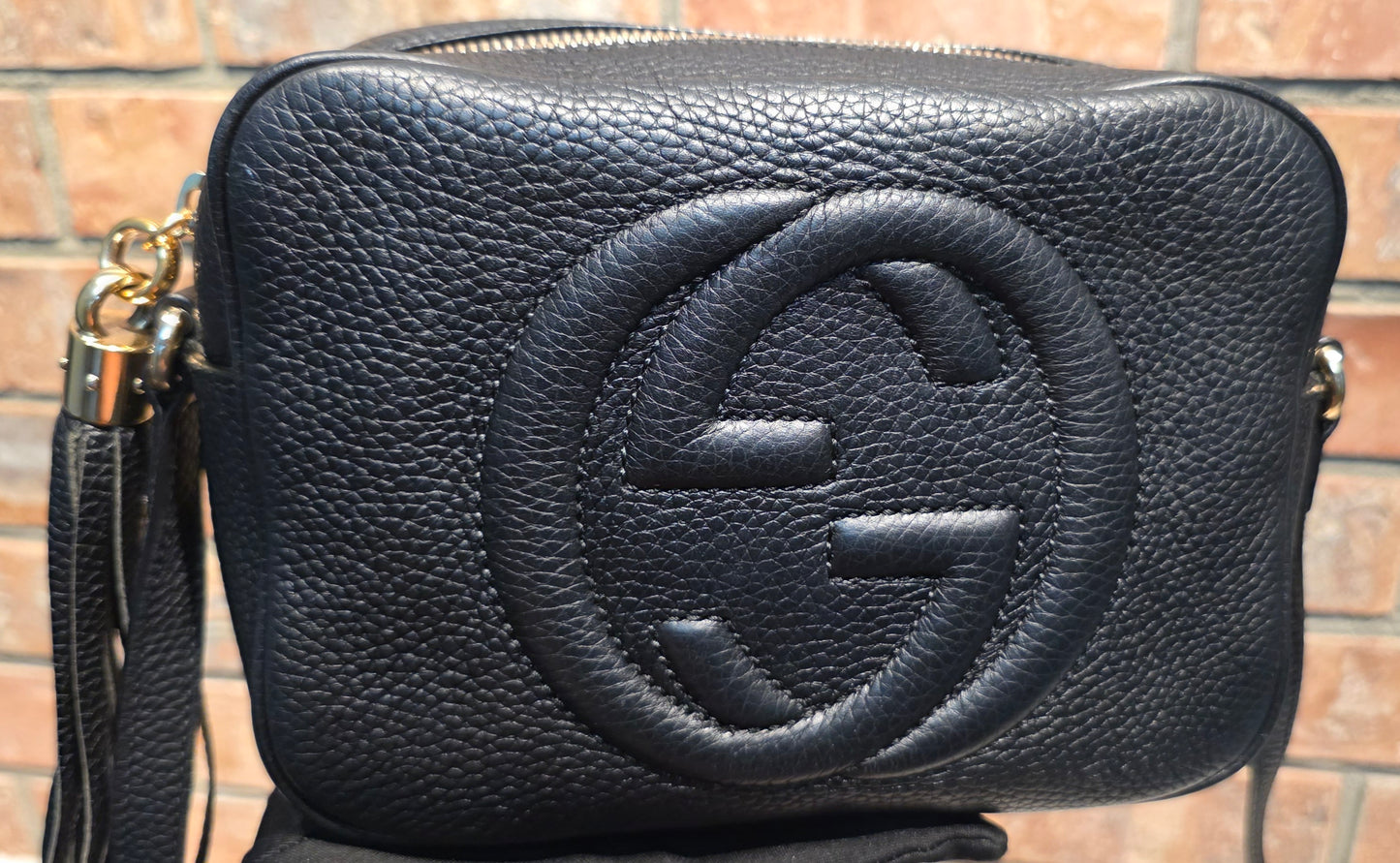 Authentic Gucci Disco Soho Crossbody Black