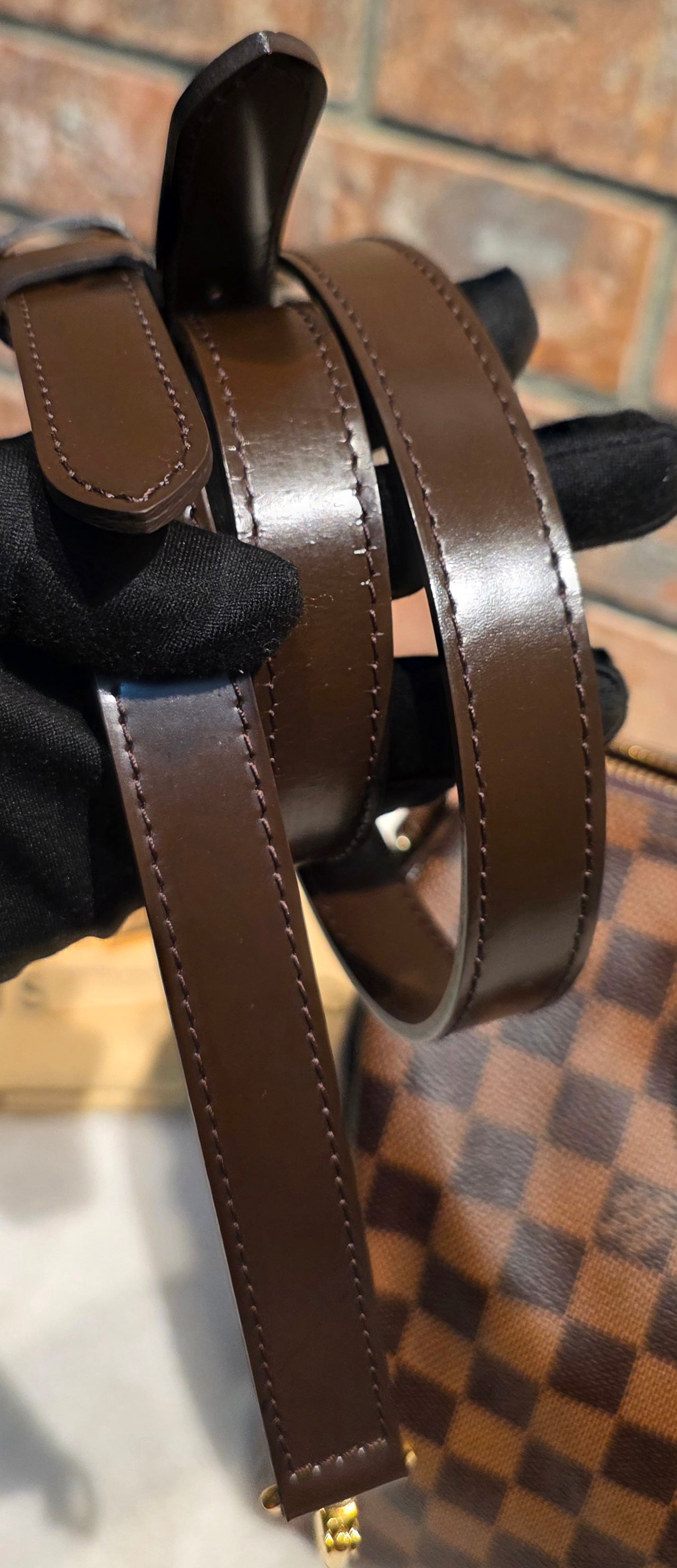 Authentic Louis Vuitton Speedy Bandouliere 30 Damier Ebene