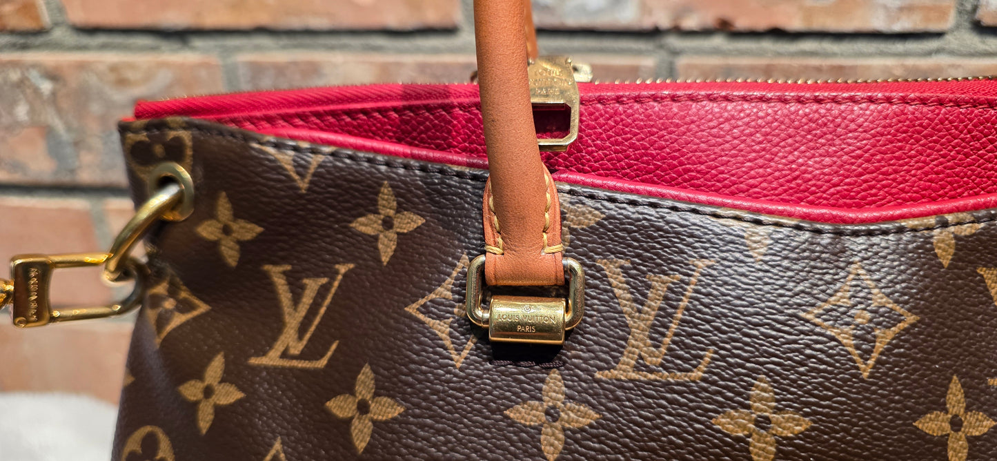Authentic Louis Vuitton Pallas MM Red
