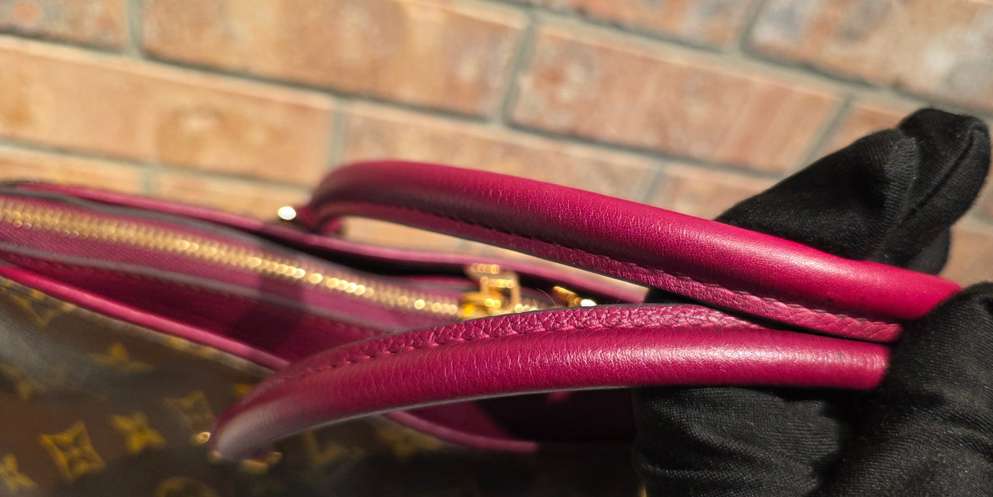 Authentic Louis Vuitton Pallas MM in Raisin