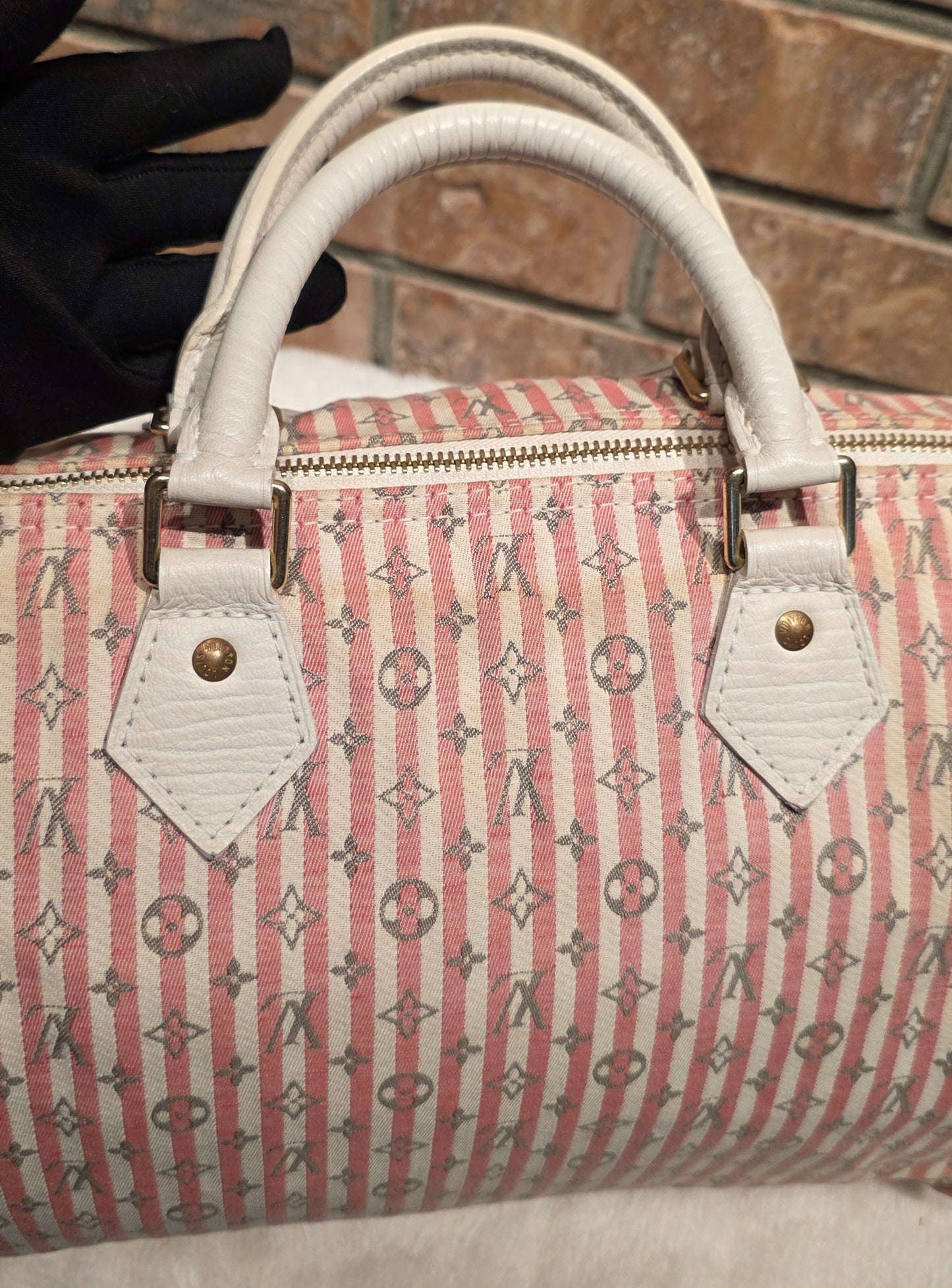 Authentic Louis Vuitton Speedy 30 Mini Lin Croisette