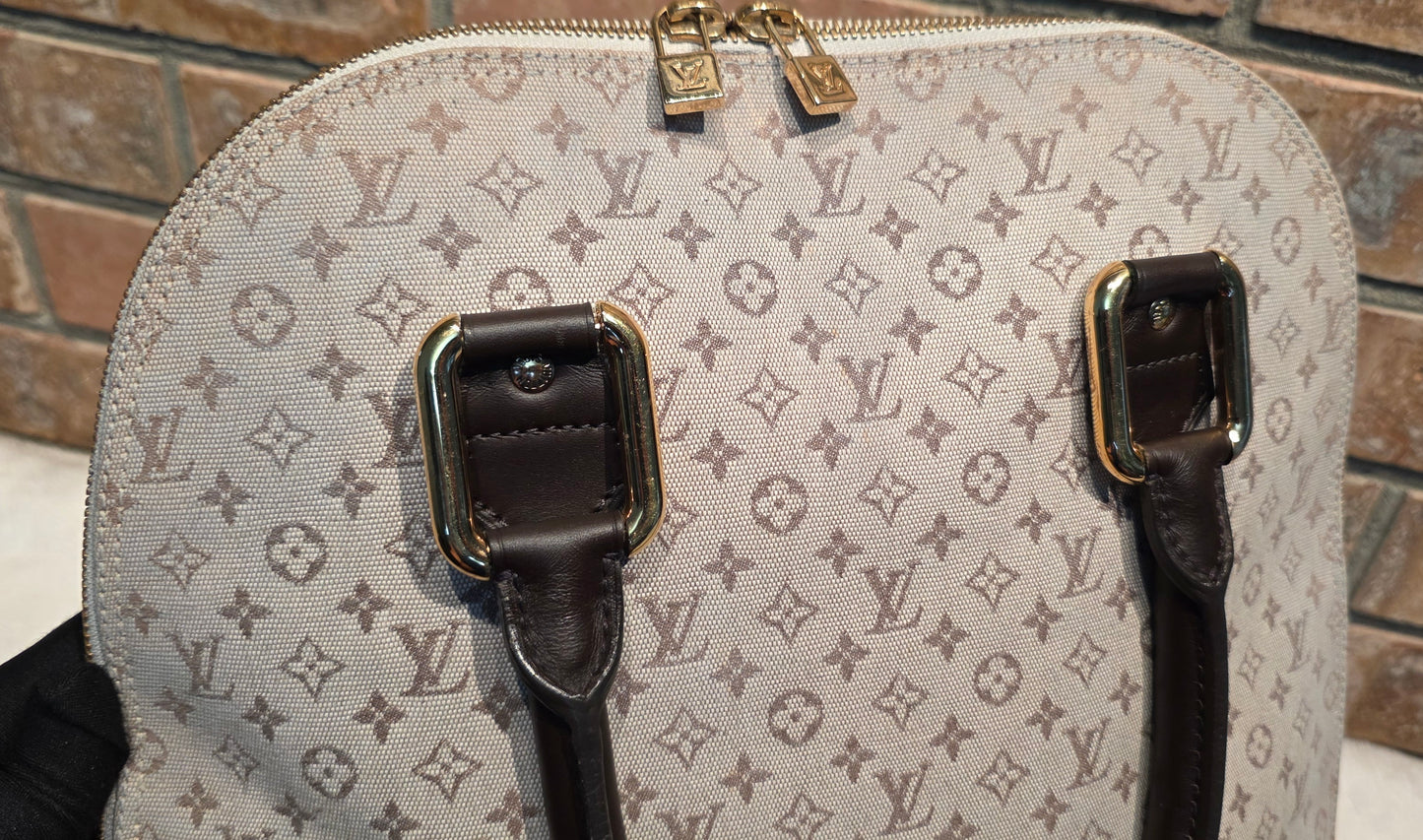 Authentic Louis Vuitton Alma Mini Lin Haut (Tall)