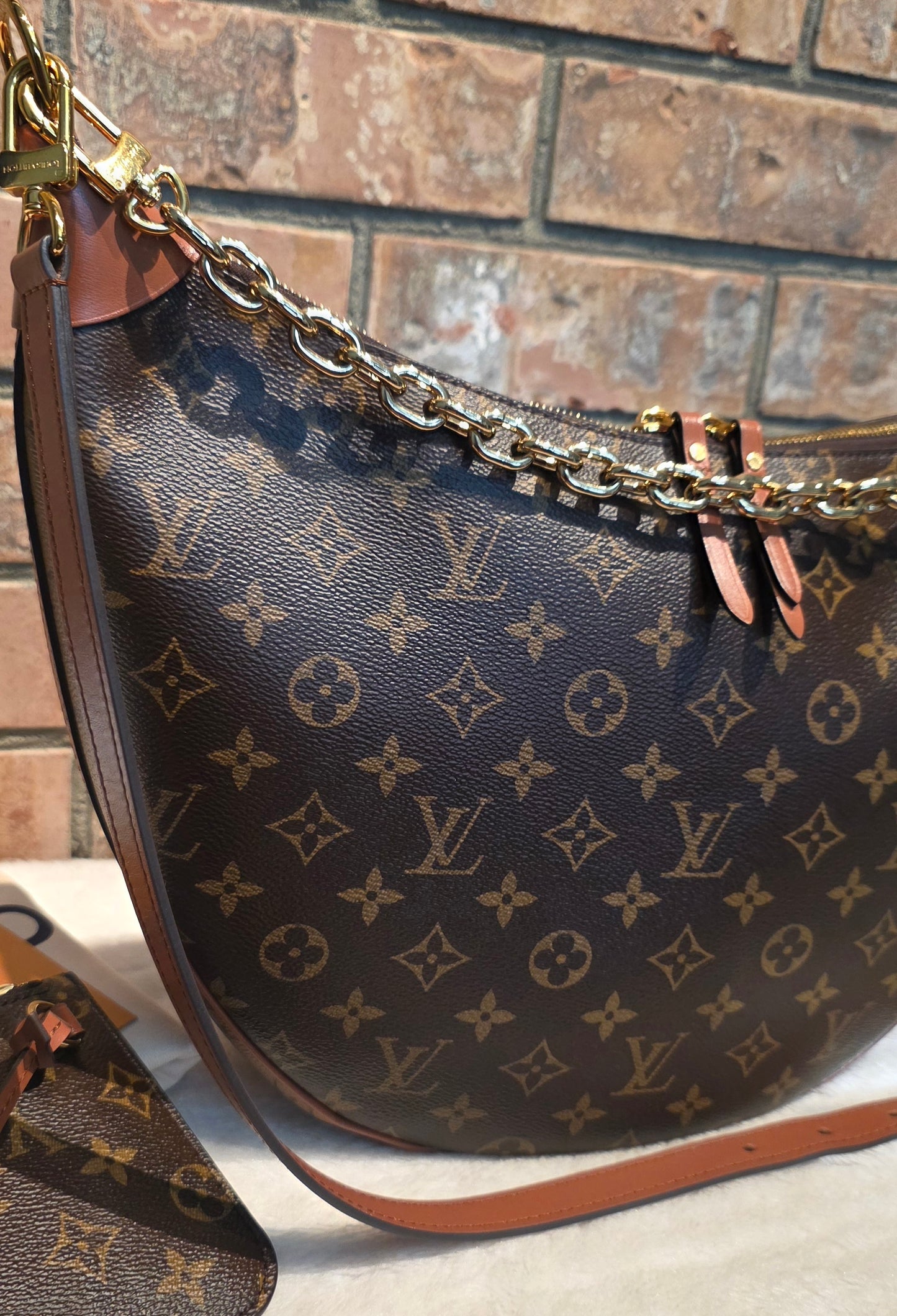 Authentic Louis Vuitton Loop Hobo with Pouch