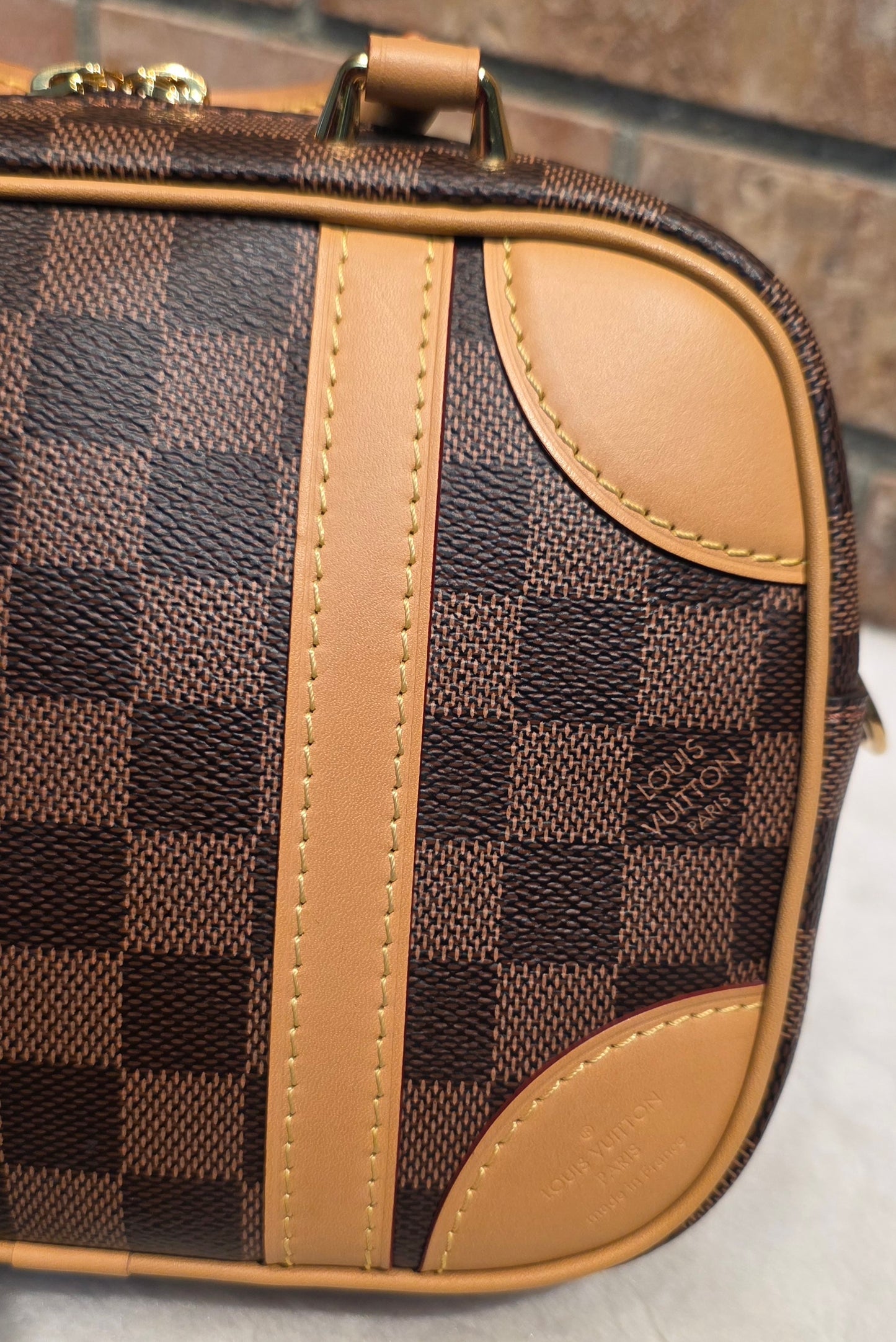 Authentic Louis Vuitton Valisette Souple BB Damier Ebene