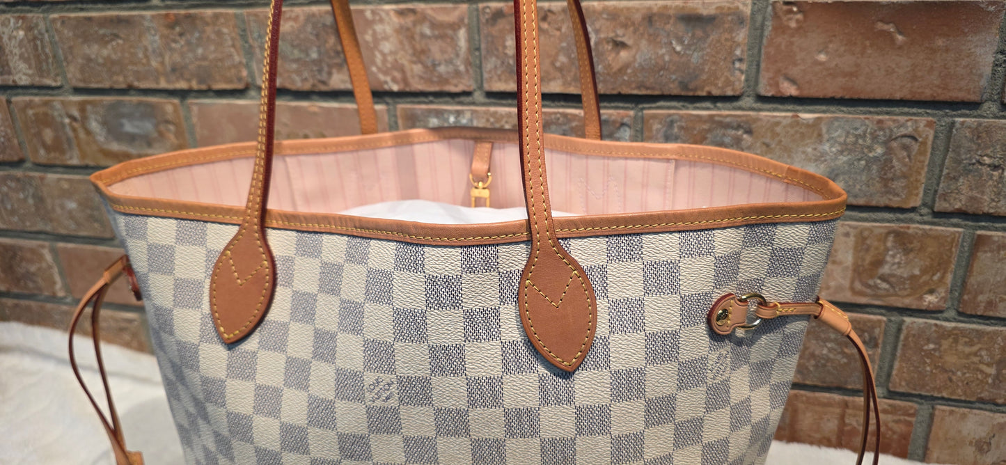 Authentic Louis Vuitton Neverfull MM Damier Azur (Bag Only)