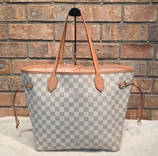 Authentic Louis Vuitton Neverfull MM Damier Azur (Bag Only)
