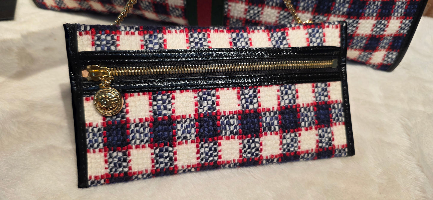 Authentic Gucci Rajah Large Tweed Tote