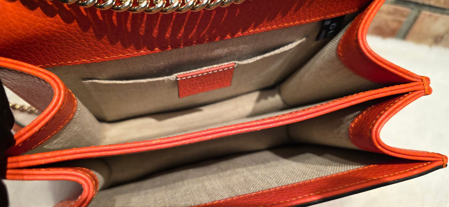 Authentic Gucci GG Interlocking Crossbody in Orange