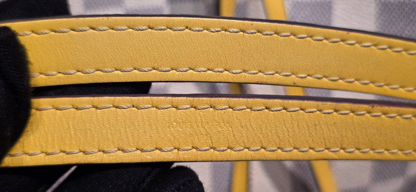 Authentic Louis Vuitton Neonoe MM Damier Azur in Pineapple