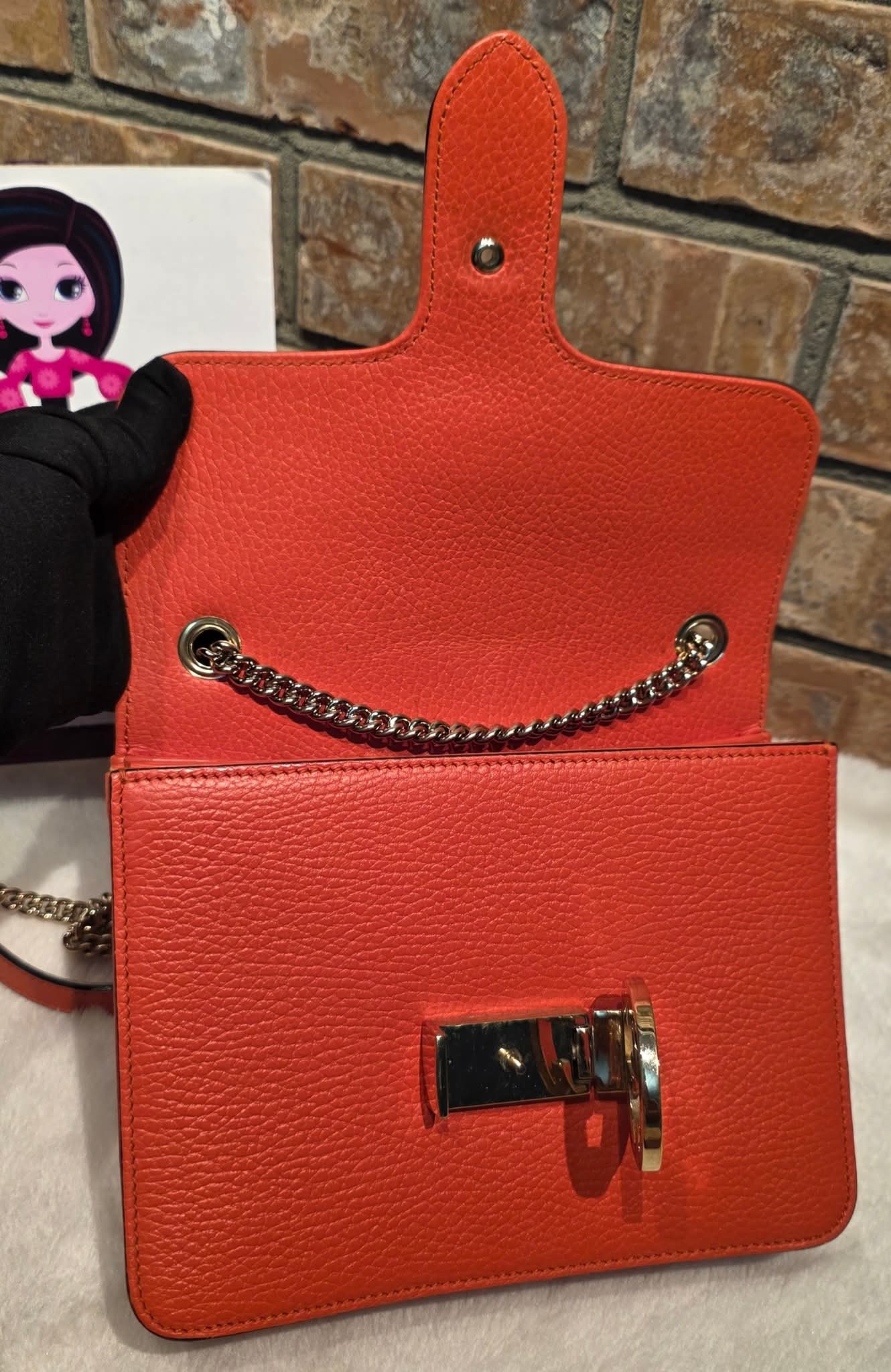 Authentic Gucci GG Interlocking Crossbody in Orange