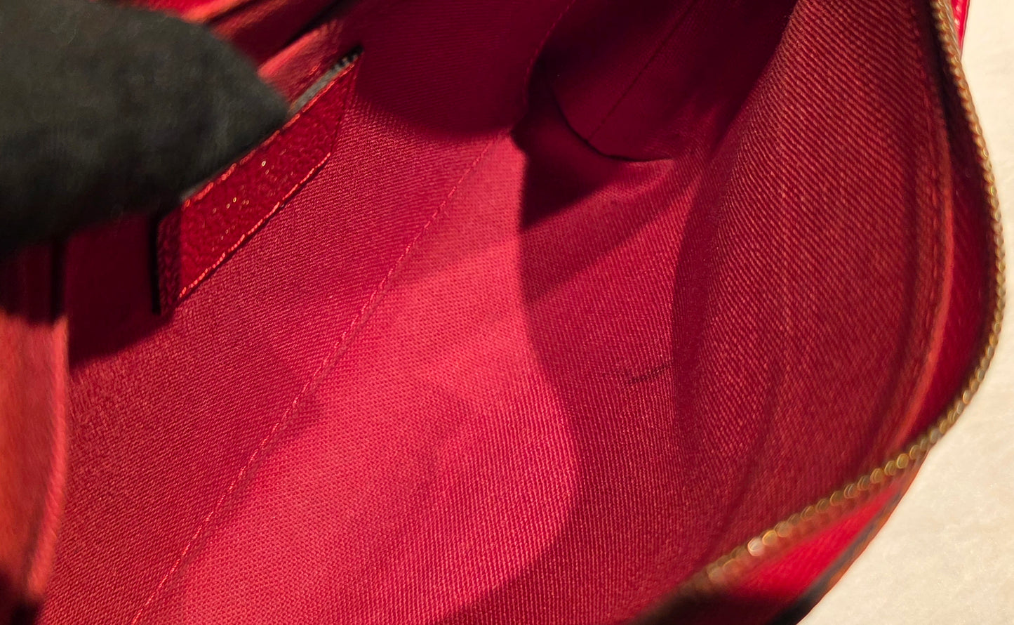 Authentic Louis Vuitton Pallas Clutch Red