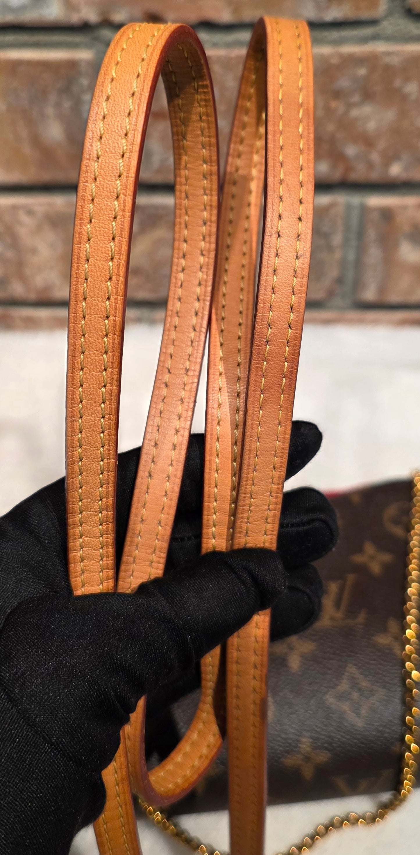 Authentic Louis Vuitton Pallas Clutch Red