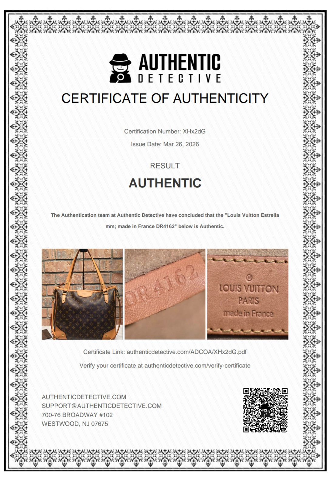 Authentic Louis Vuitton Estrella MM