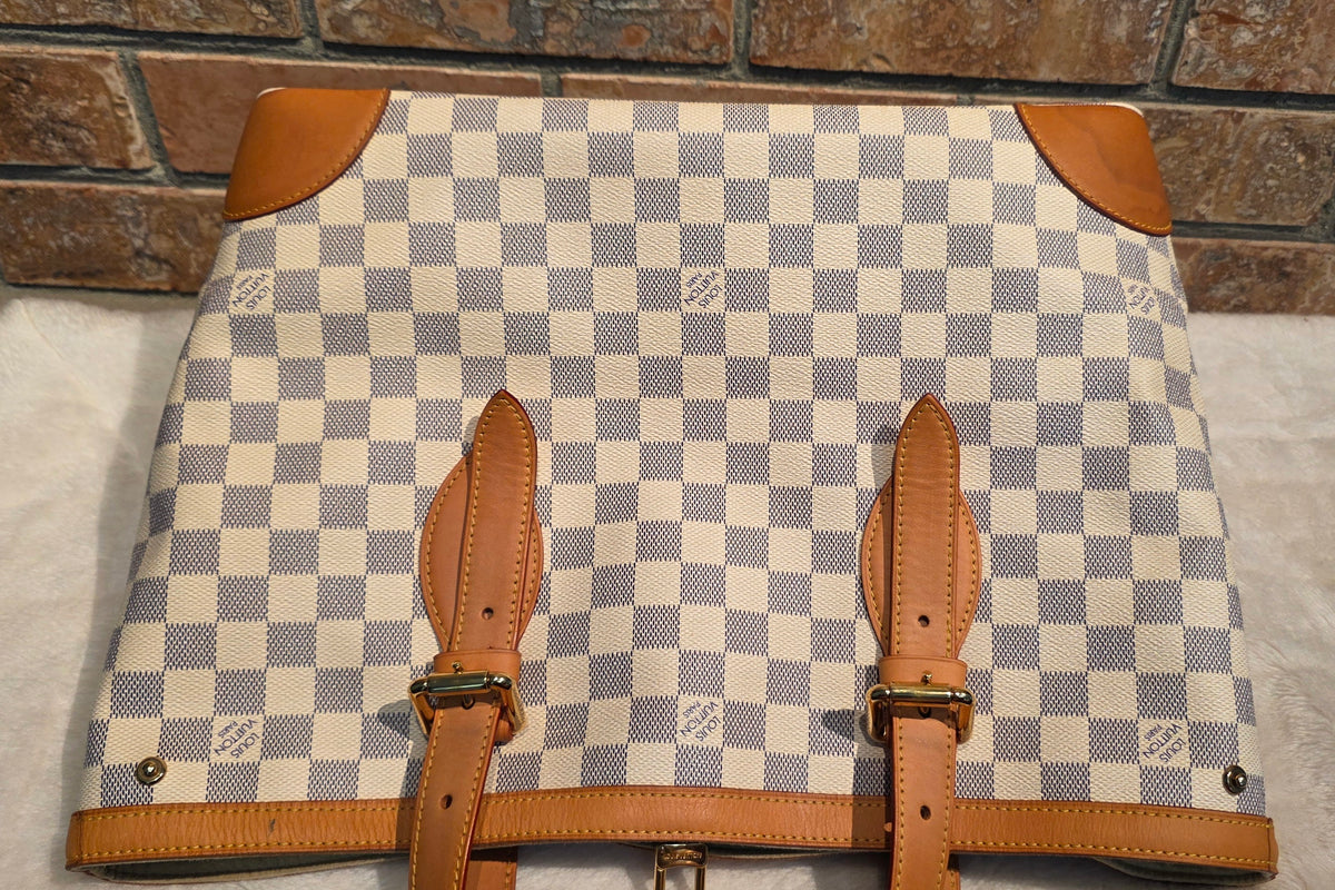 Authentic Louis Vuitton Hampstead MM Damier Azur