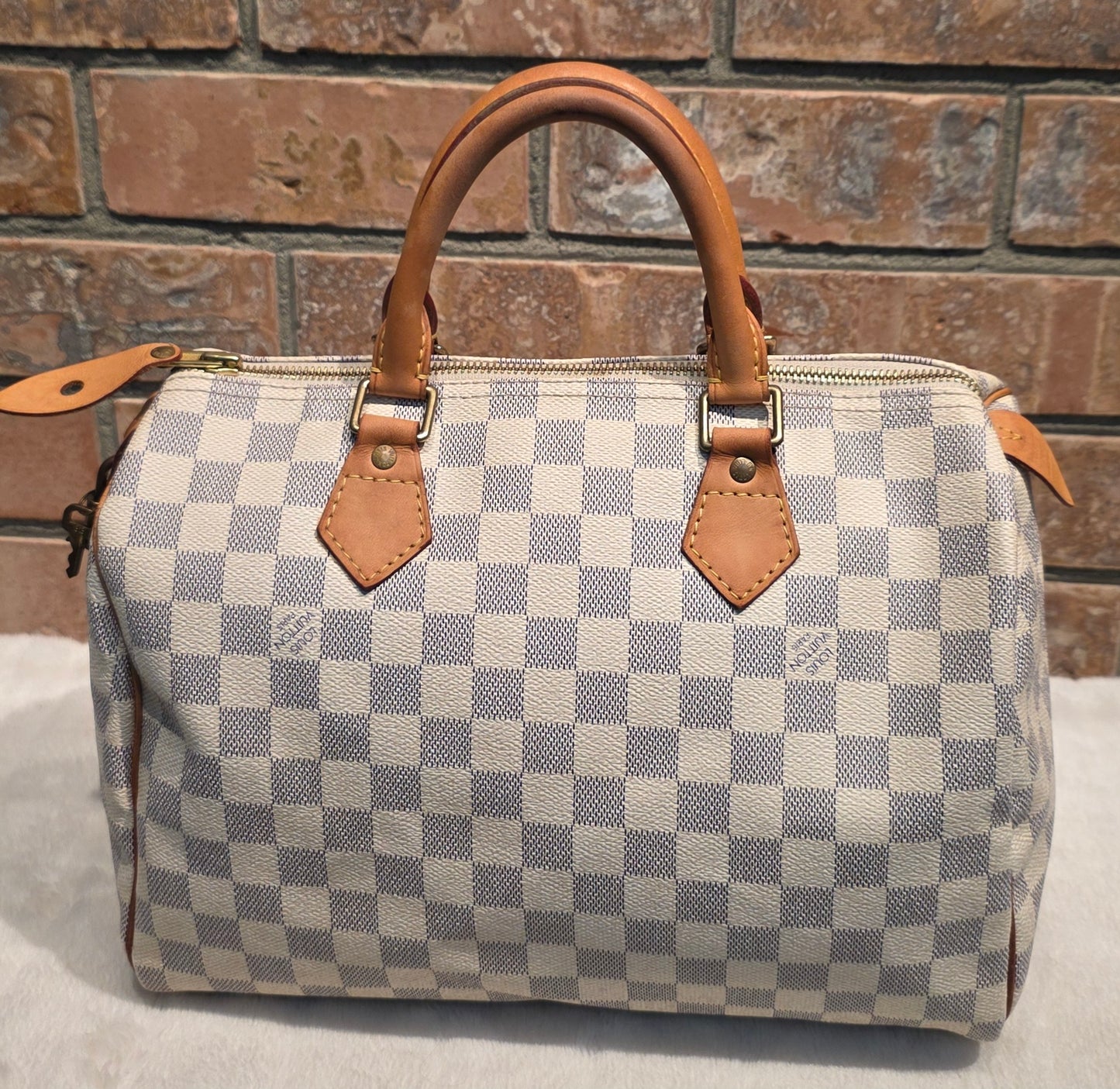 Authentic Louis Vuitton Speedy 30 Damier Azur