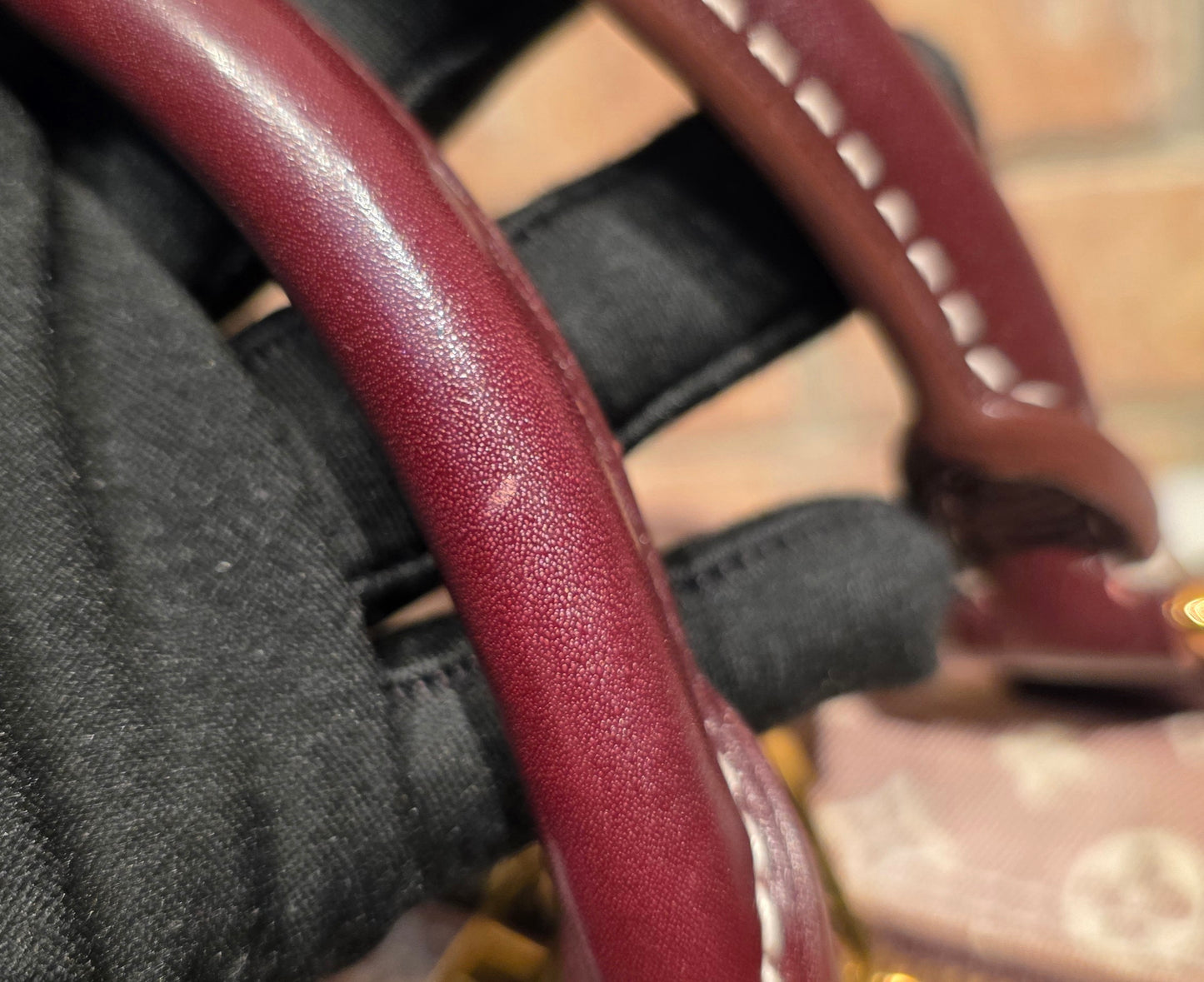 Authentic Louis Vuitton Speedy Bandouliere 30 Mini Lin (Sepia)